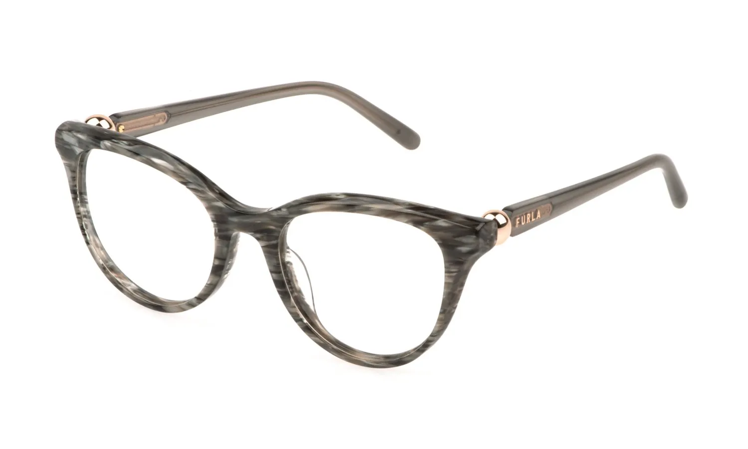 Furla VFU877 06BZ Montature da vista Acetato Grigio Farfalla - immagine 1