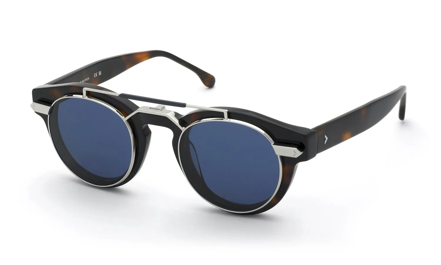Lozza UL4375 ELBA 2 09AJ Occhiali da sole Acetato Havana Blu Pantos Normale - immagine 1