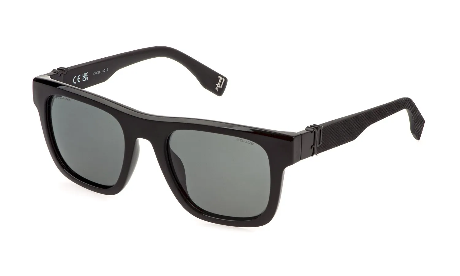 Police SPLQ79E BEYOND LITE 7 Z42P Occhiali da sole Iniettato Nero Grigio Squadrata Polarizzata - immagine 1