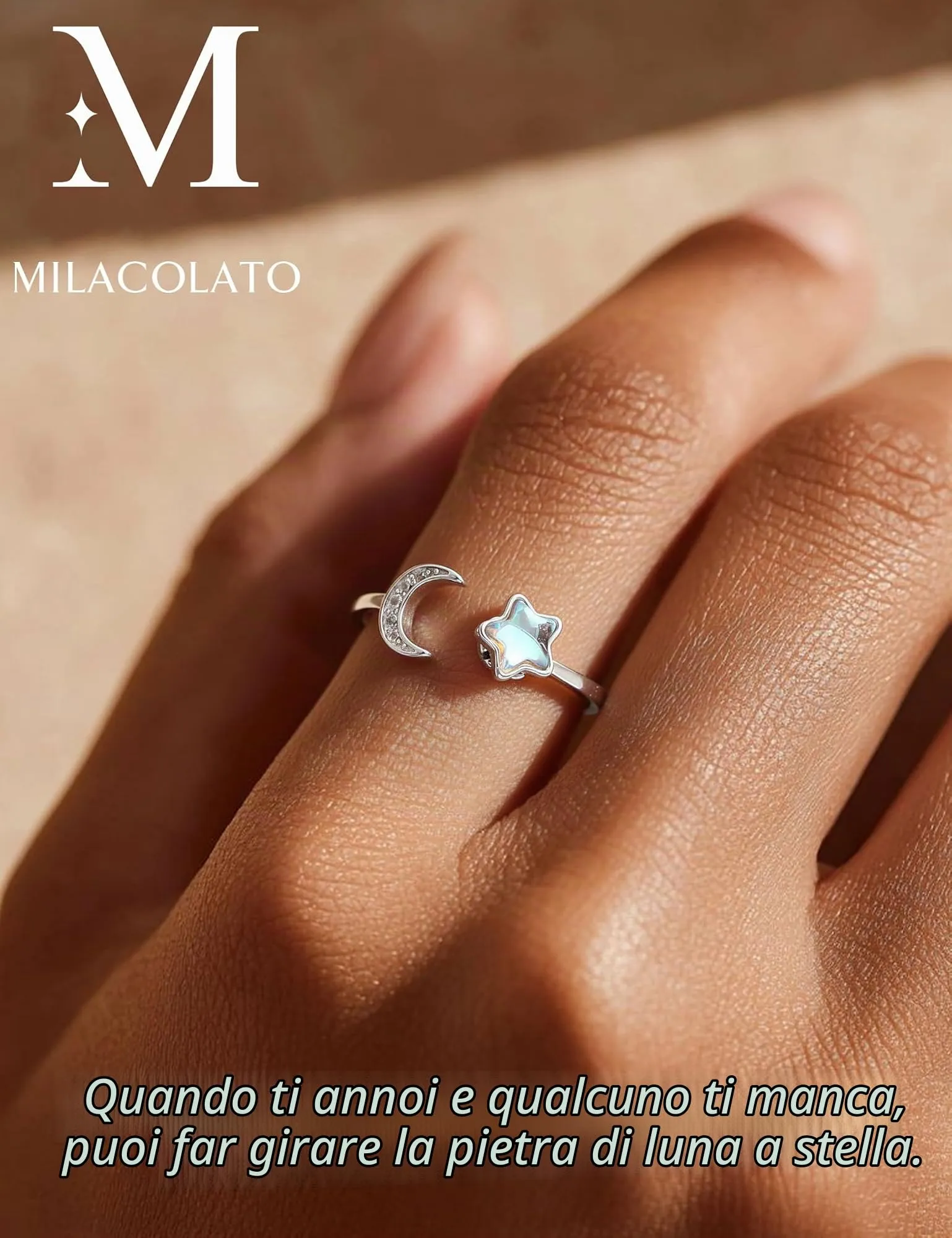 MILACOLATO Anello Antistress Regolabile Donna - immagine 4