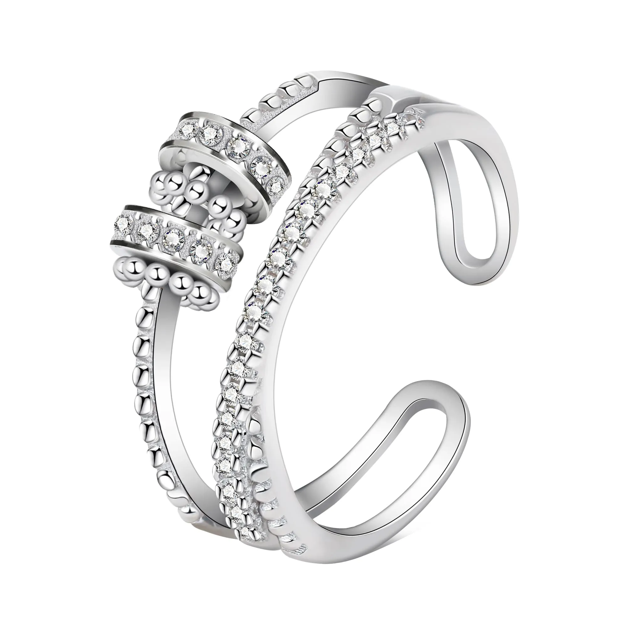 Anello Donna Migliore Amica per amiche Donne Ragazze in Argento Sterling 925 Ispirazionale e di Incoraggiamento, Contro l'Ansia Regolabile - Cofanetto con DEDICA incluso (Ansia - Migliore Amica) - immagine 5