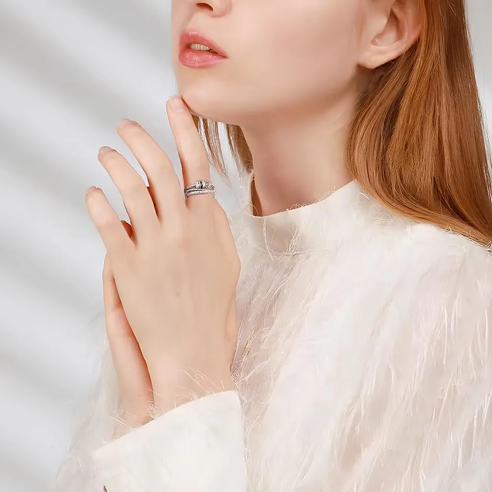 Anello Donna Migliore Amica per amiche Donne Ragazze in Argento Sterling 925 Ispirazionale e di Incoraggiamento, Contro l'Ansia Regolabile - Cofanetto con DEDICA incluso (Ansia - Migliore Amica) - immagine 6