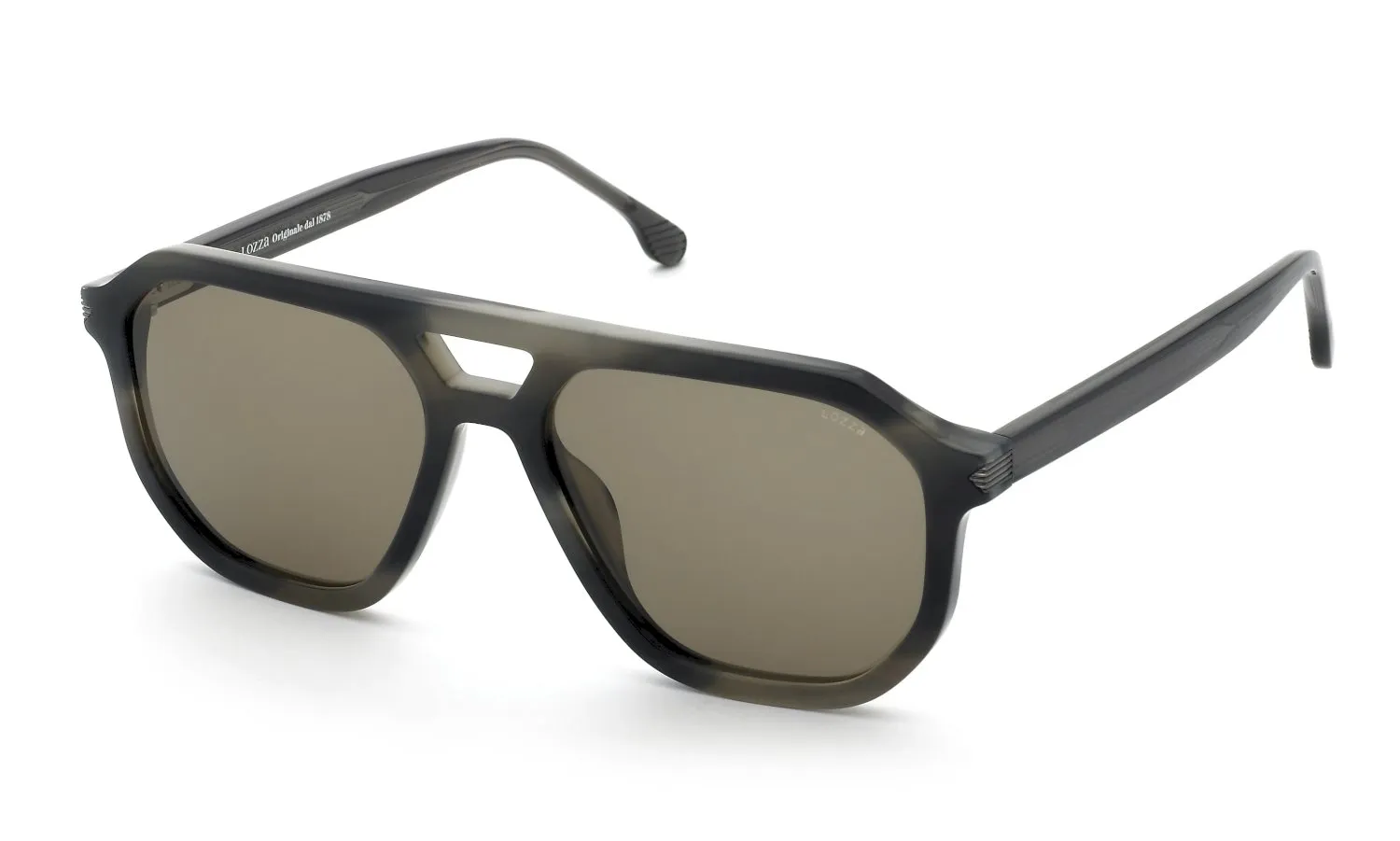 Lozza SL4397 MARATEA 7 0AHU Occhiali da sole Acetato Grigio Marrone Squadrata Normale - immagine 1
