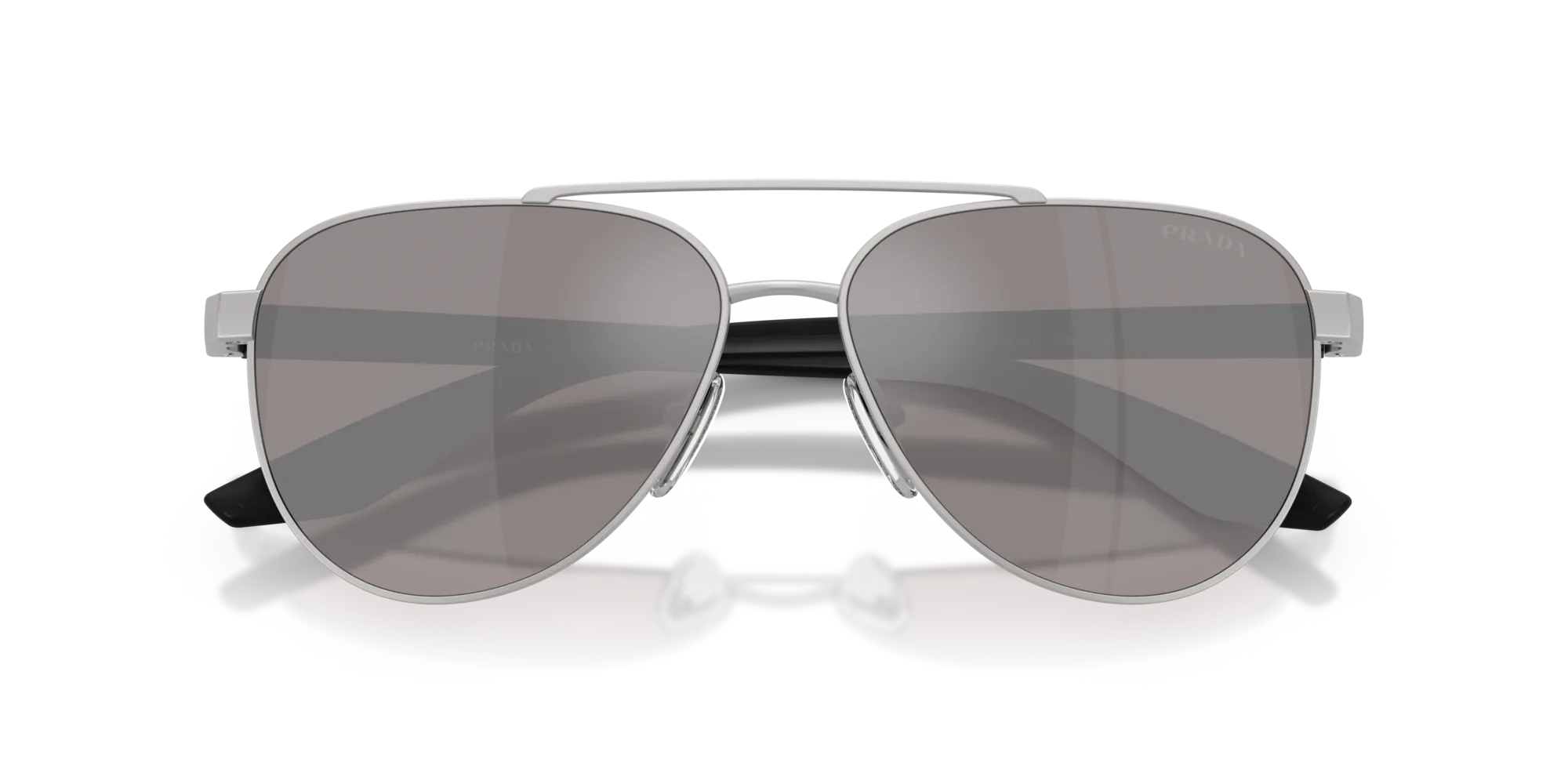 Prada Linea Rossa PS A52S 18X80I Occhiali da sole Metallo Grigio Marrone Pilot Normale Specchiato - immagine 2