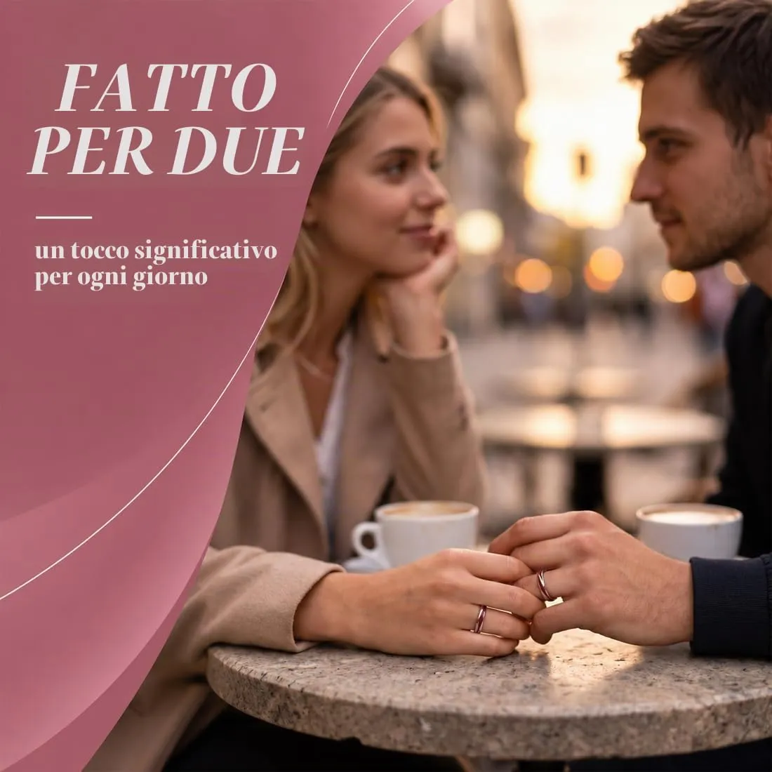 DUSPAK Anello Filo Rosso Set, Anelli Coppia in Metallo, Anello Regolabile per Lui e Lei, Design Möbius - immagine 5