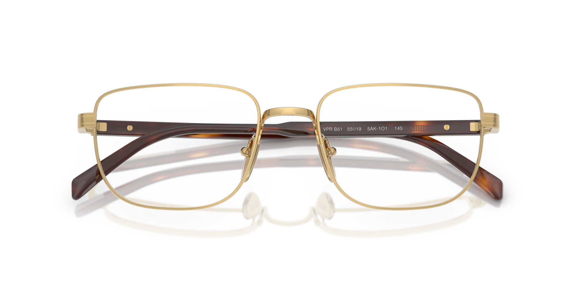 Prada PR B51V 5AK1O1 Montature da vista Oro Squadrata Normale - immagine 2