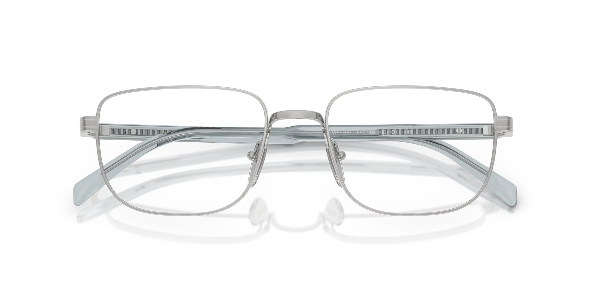 Prada PR B51V 29B1O1 Montature da vista Argento Squadrata Normale - immagine 2