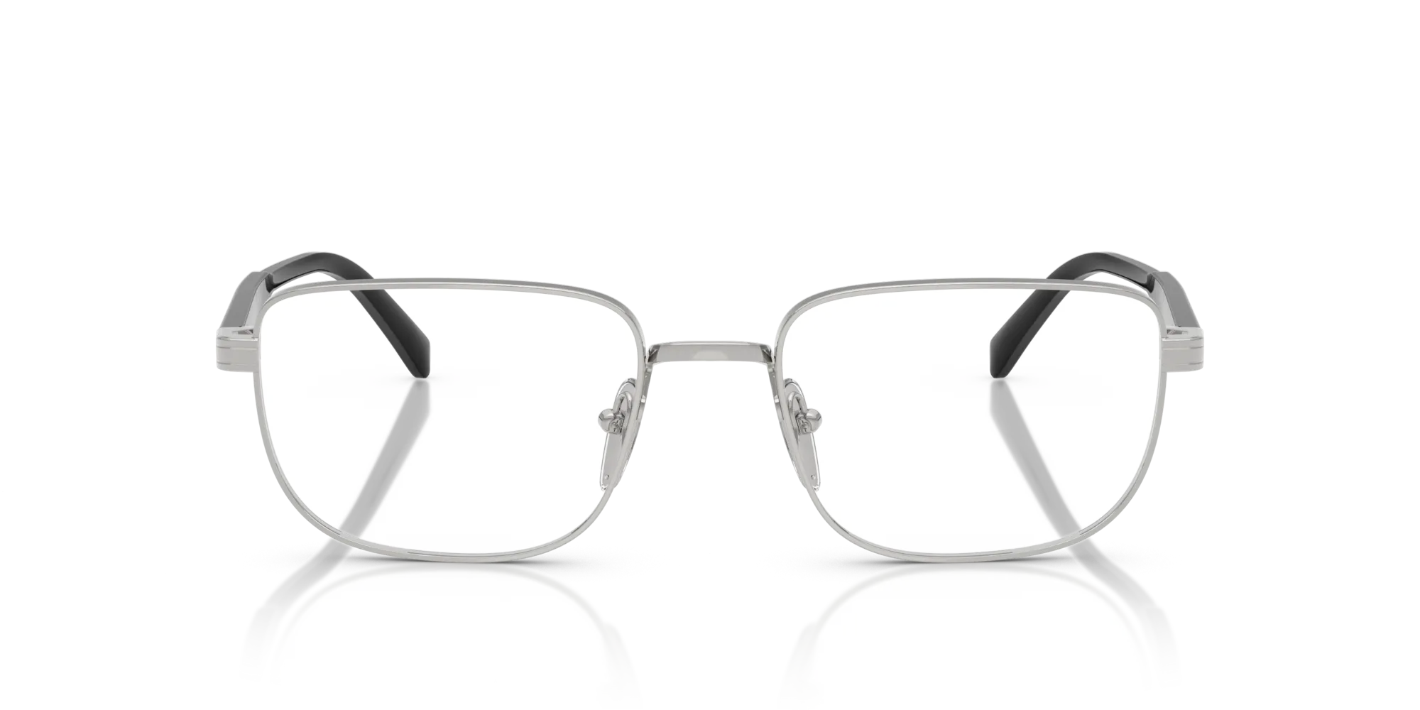 Prada PR B51V 1BC1O1 Montature da vista Argento Squadrata Normale - immagine 3