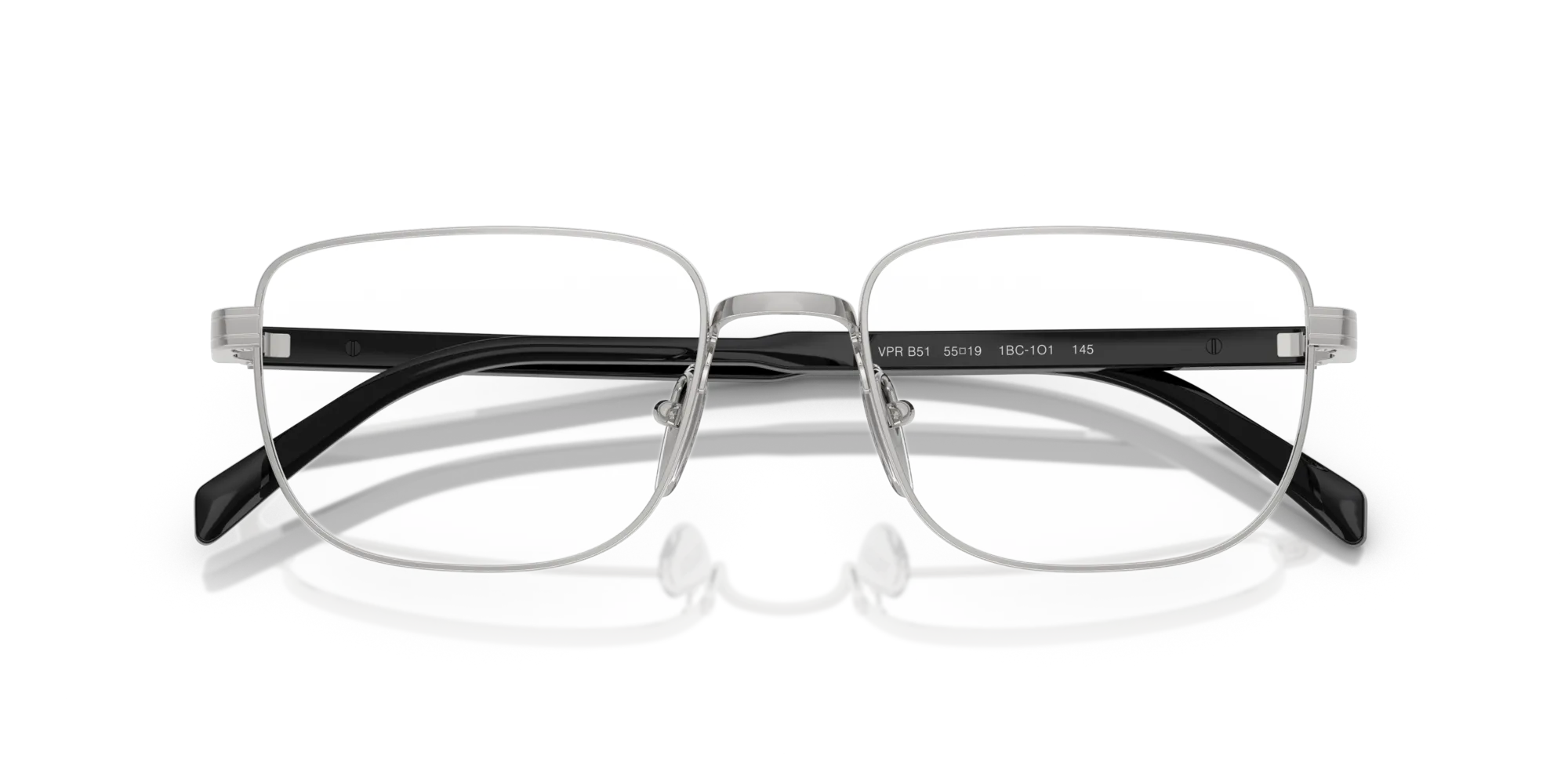 Prada PR B51V 1BC1O1 Montature da vista Argento Squadrata Normale - immagine 2