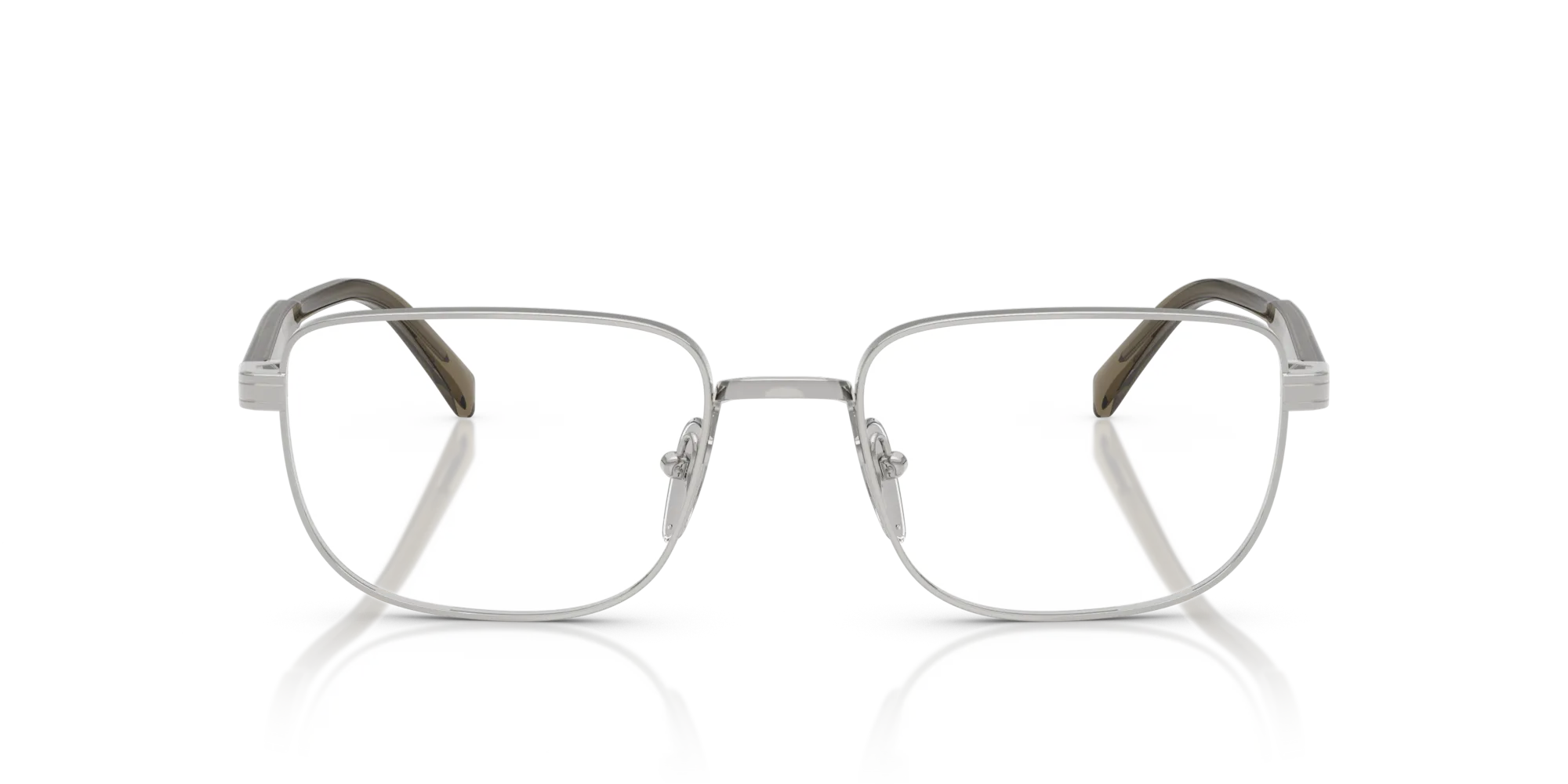 Prada PR B51V 11U1O1 Montature da vista Argento Squadrata Normale - immagine 3