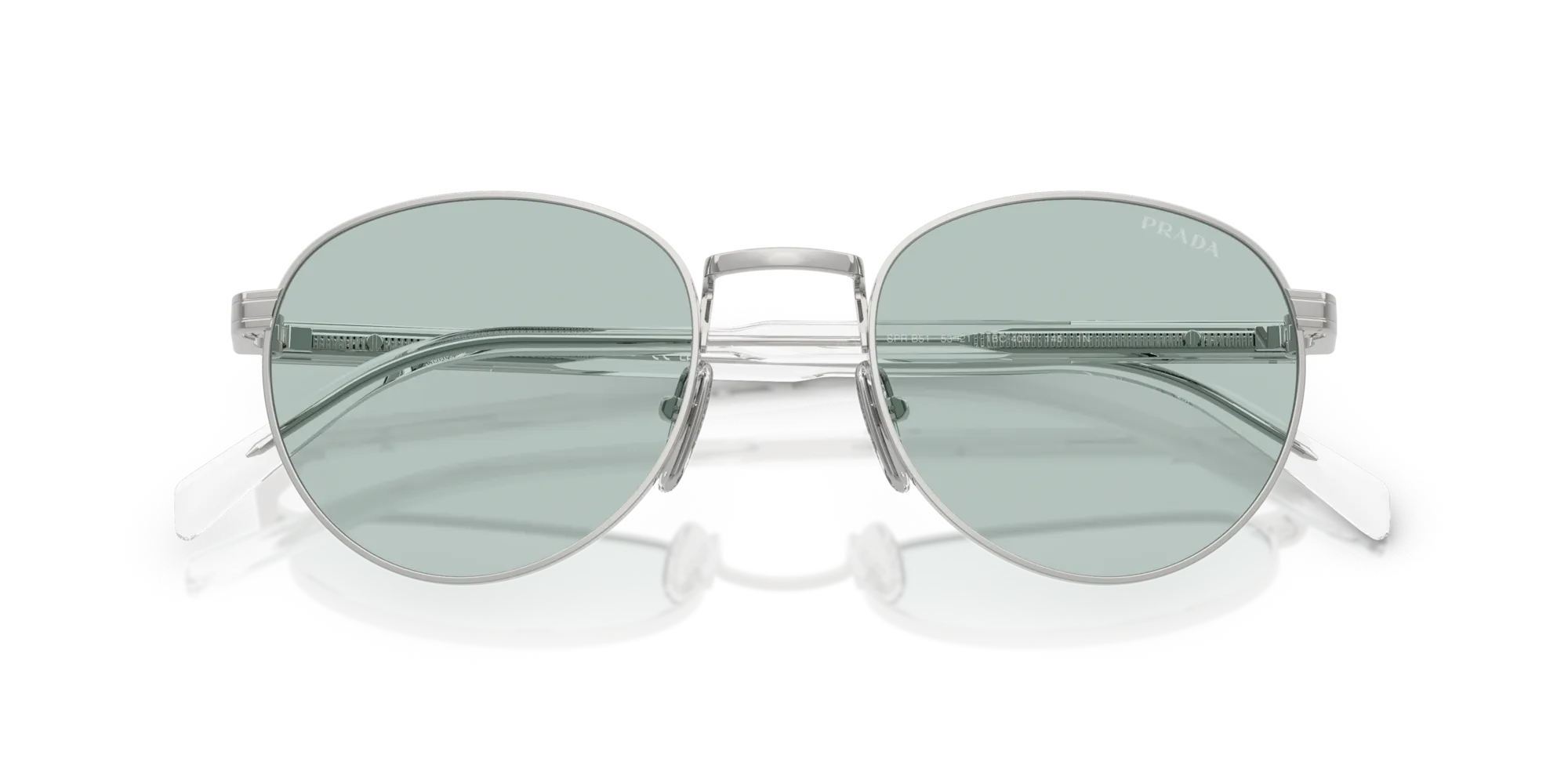 Prada PR B51S 1BC40N Occhiali da sole Metallo Argento Rotonda Normale - immagine 2