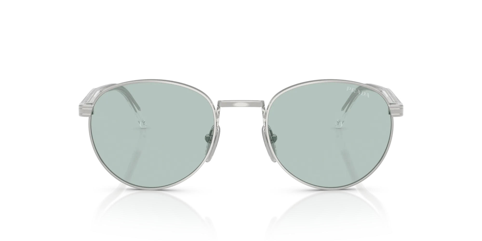 Prada PR B51S 1BC40N Occhiali da sole Metallo Argento Rotonda Normale - immagine 3