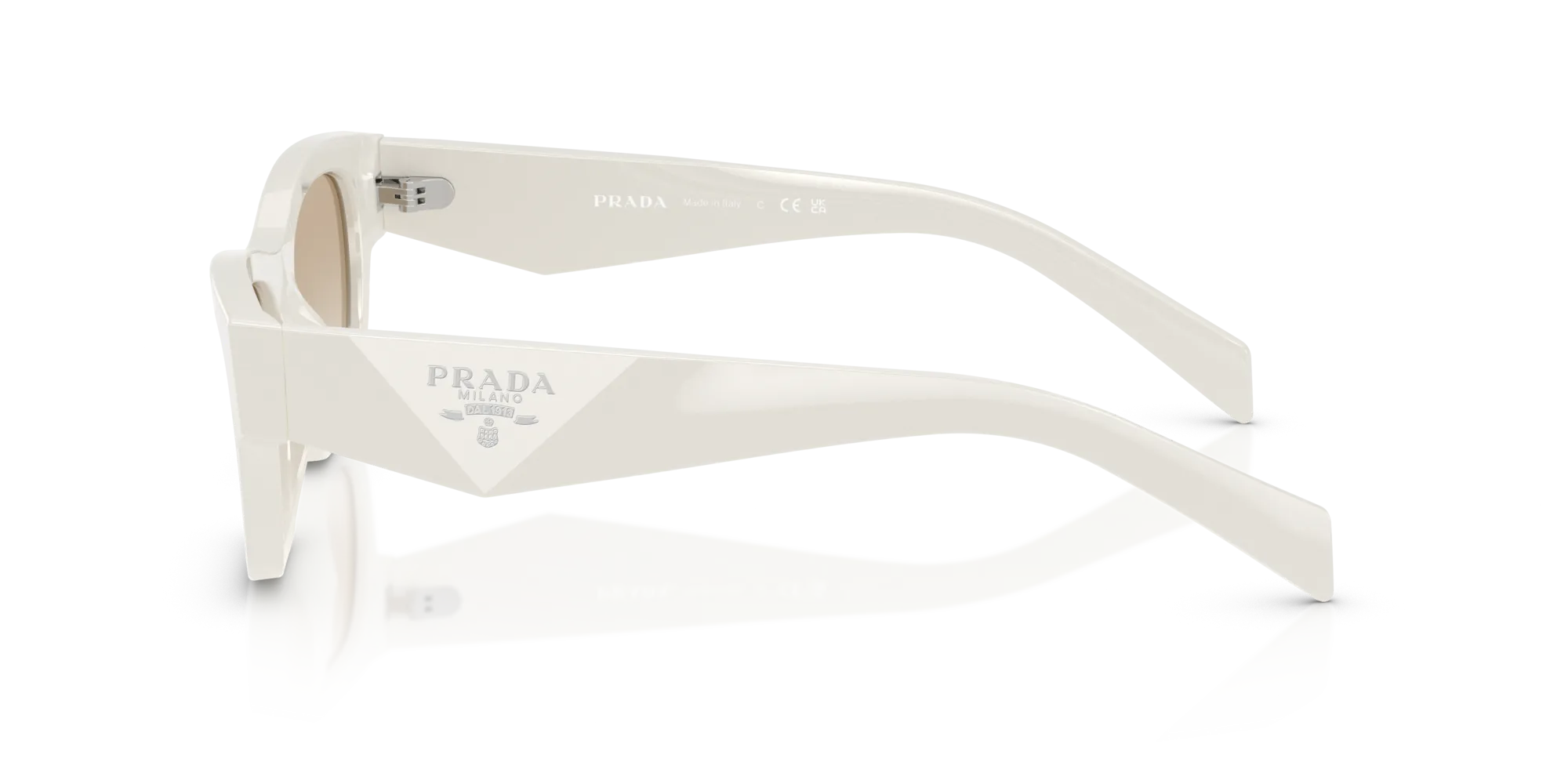 Prada PR B09S 26A80M Occhiali da sole Acetato Rosa Grigio Farfalla Normale Sfumato - immagine 4