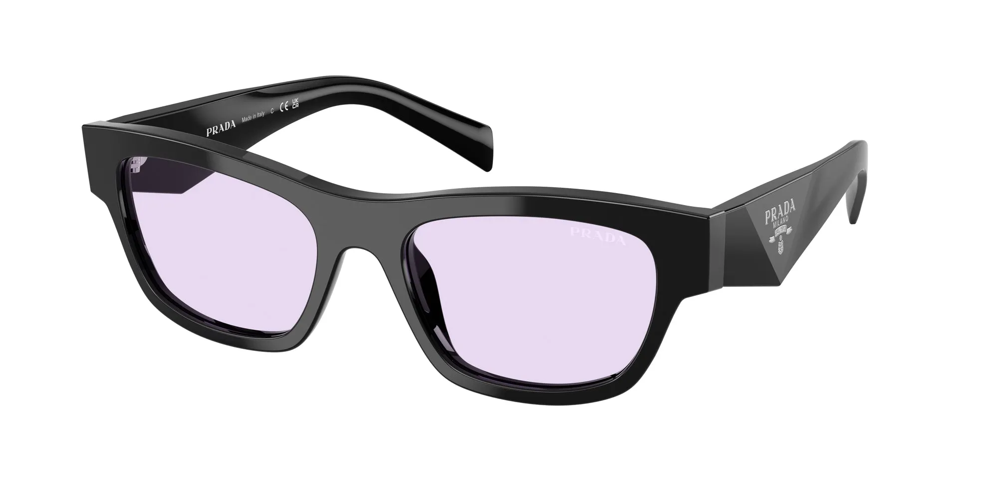 Prada PR B09S 16K40J Occhiali da sole Acetato Nero Viola Farfalla Normale - immagine 1
