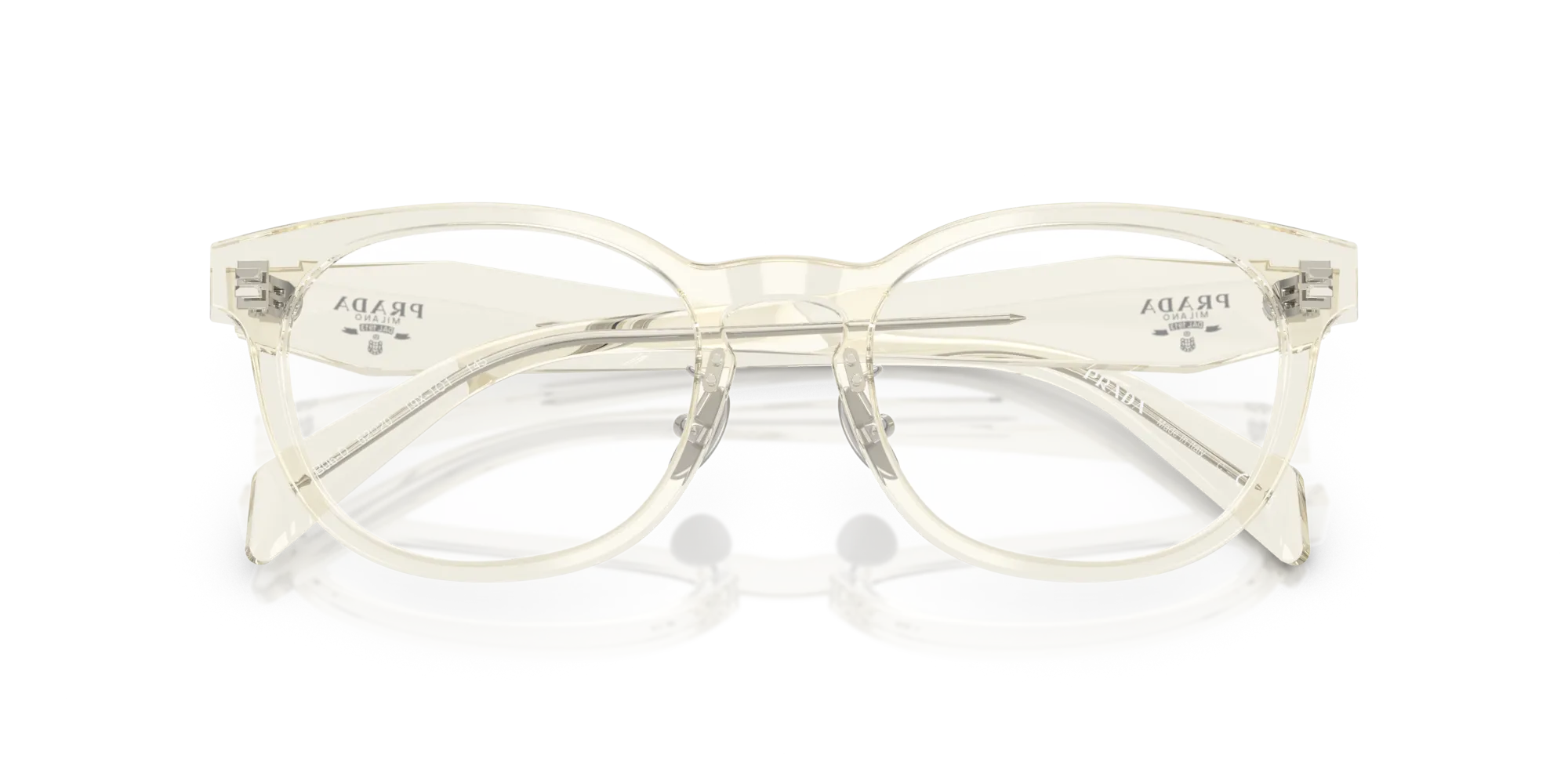 Prada PR B06VD 19X1O1 Montature da vista Acetato Grigio Pantos Normale - immagine 2