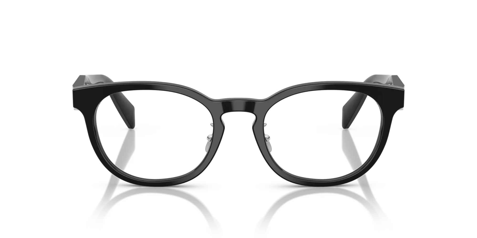 Prada PR B06VD 16K1O1 Montature da vista Acetato Nero Trasparente Pantos Normale - immagine 3