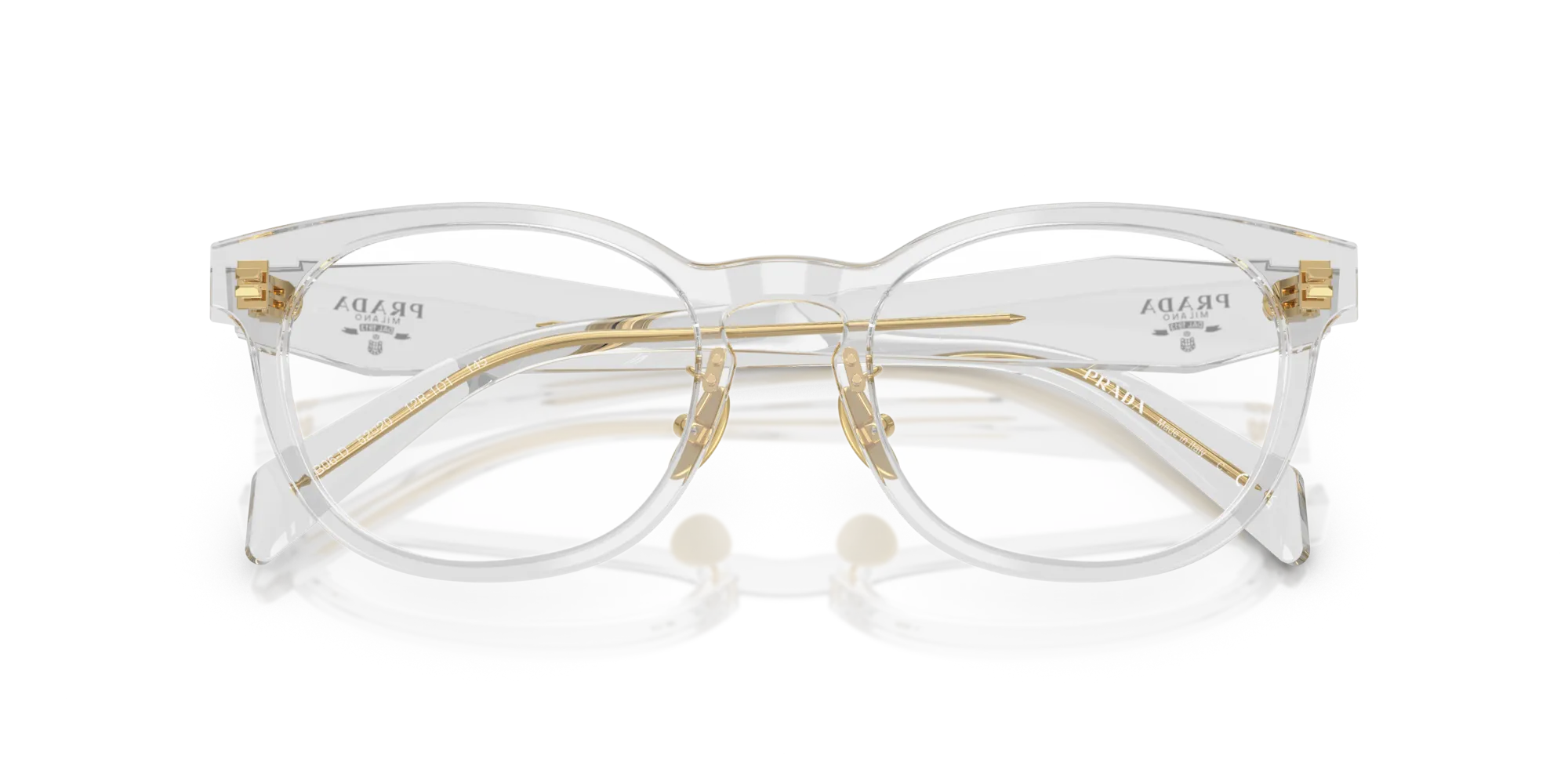 Prada PR B06VD 12R1O1 Montature da vista Acetato Grigio Pantos Normale - immagine 2
