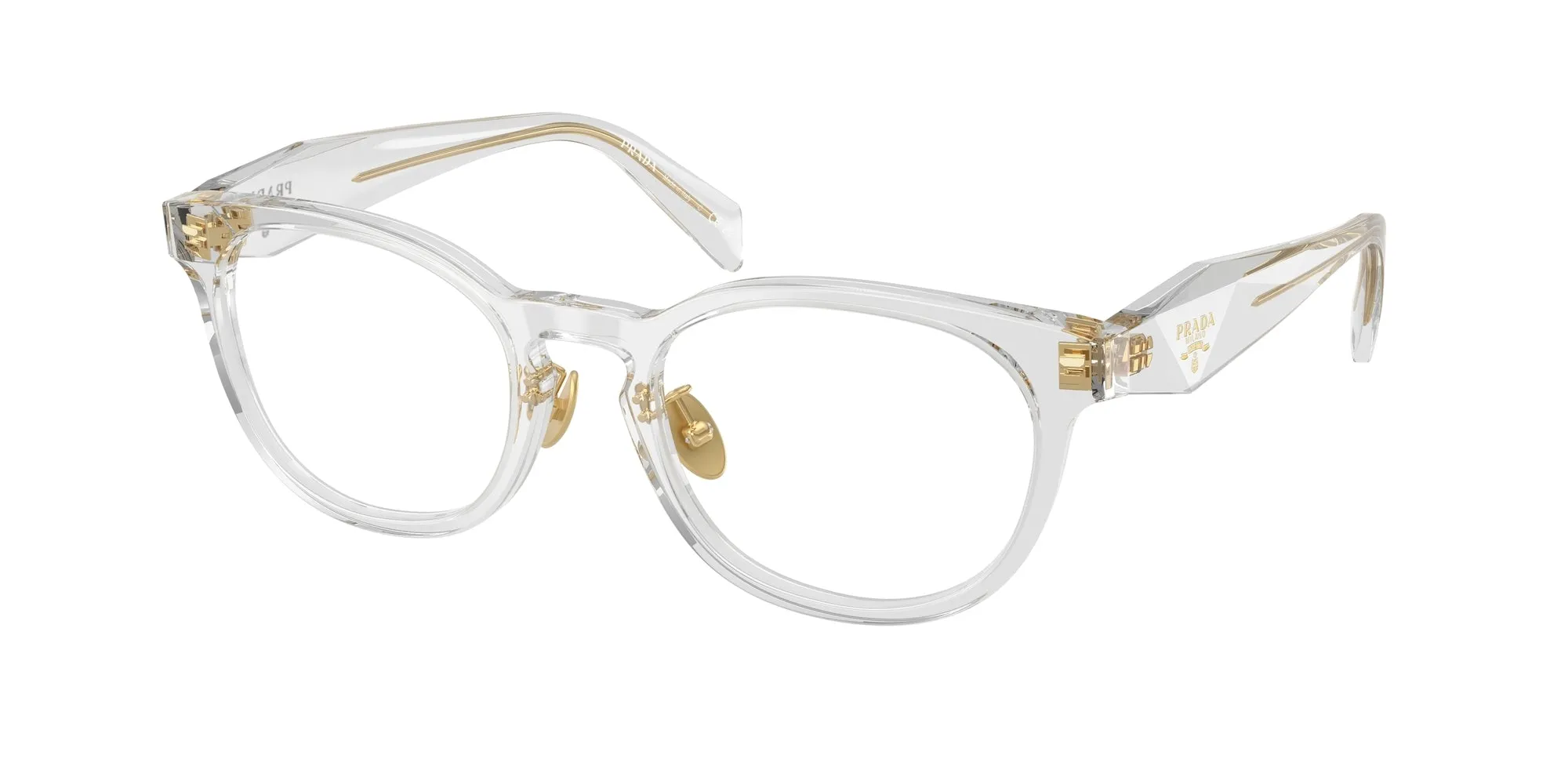 Prada PR B06VD 12R1O1 Montature da vista Acetato Grigio Pantos Normale - immagine 1