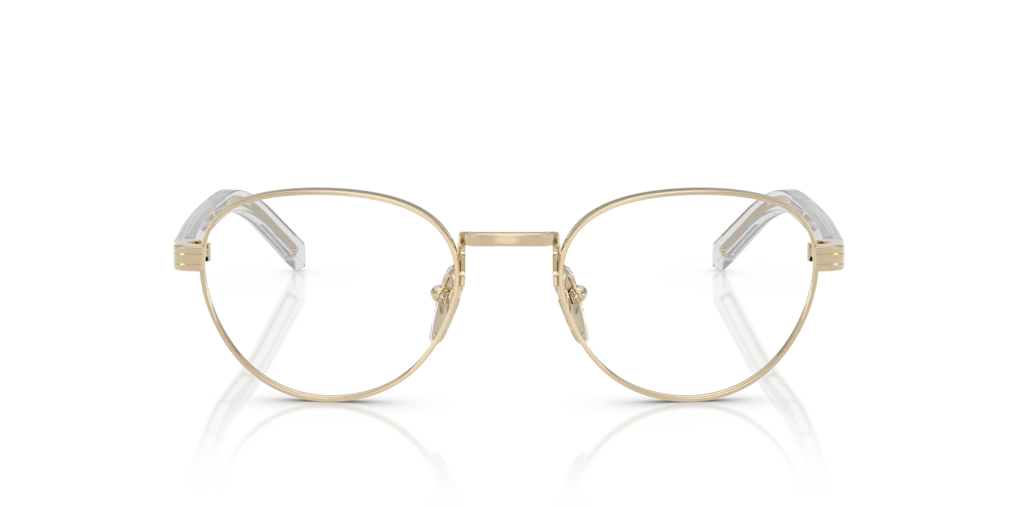 Prada PR B53V ZVN1O1 Montature da vista Metallo Oro Rotonda Normale - immagine 3