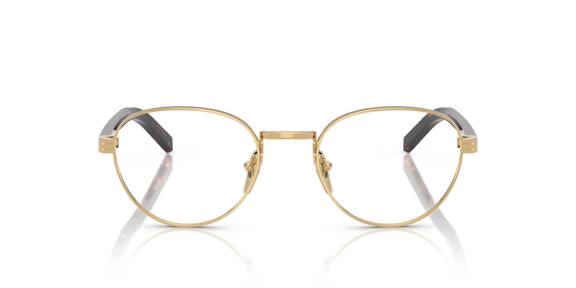 Prada PR B53V 5AK1O1 Montature da vista Metallo Oro Rotonda Normale - immagine 3