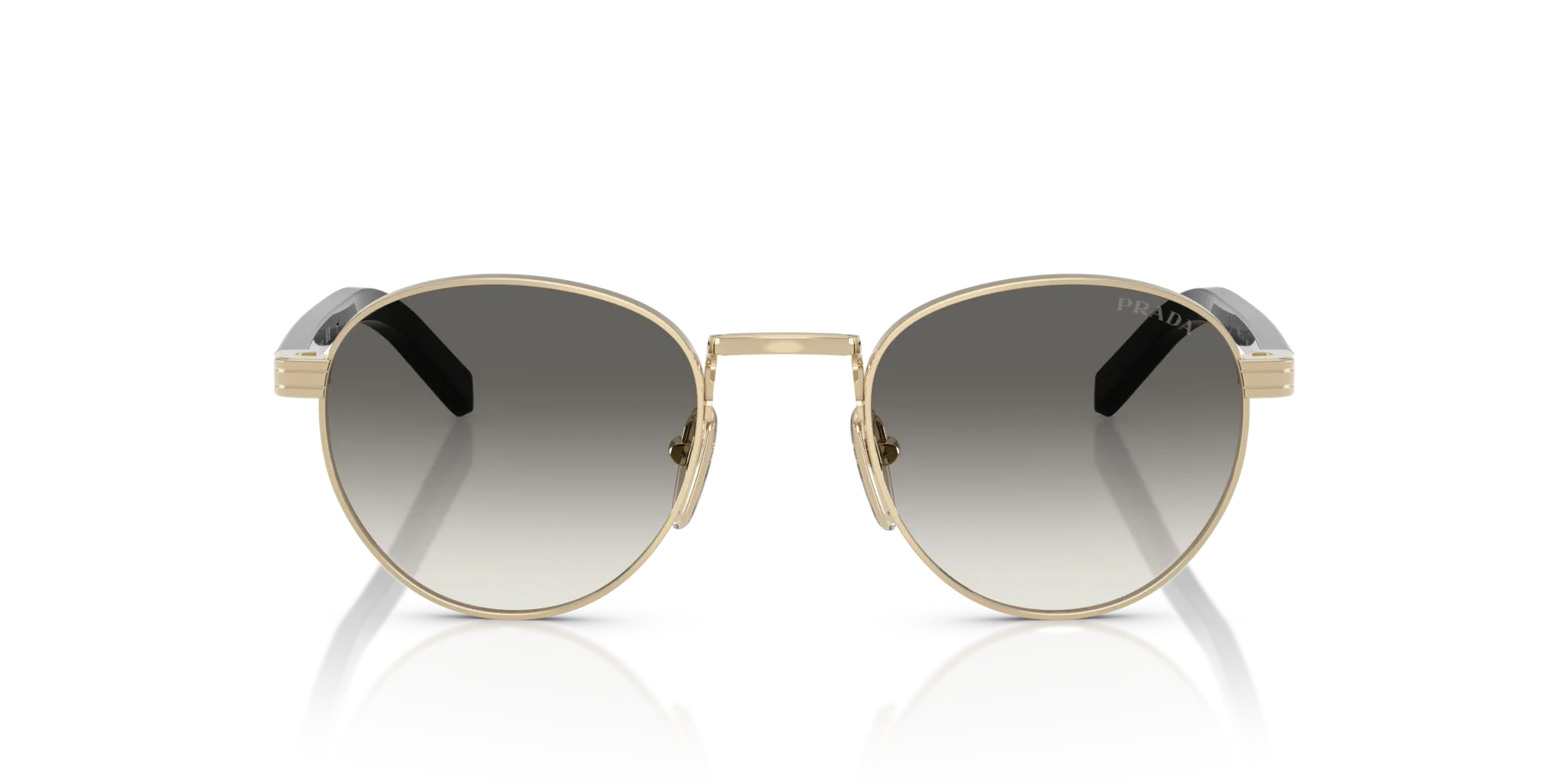 Prada PR B52S ZVN02C Occhiali da sole Metallo Oro Grigio Pantos Normale Sfumato - immagine 3