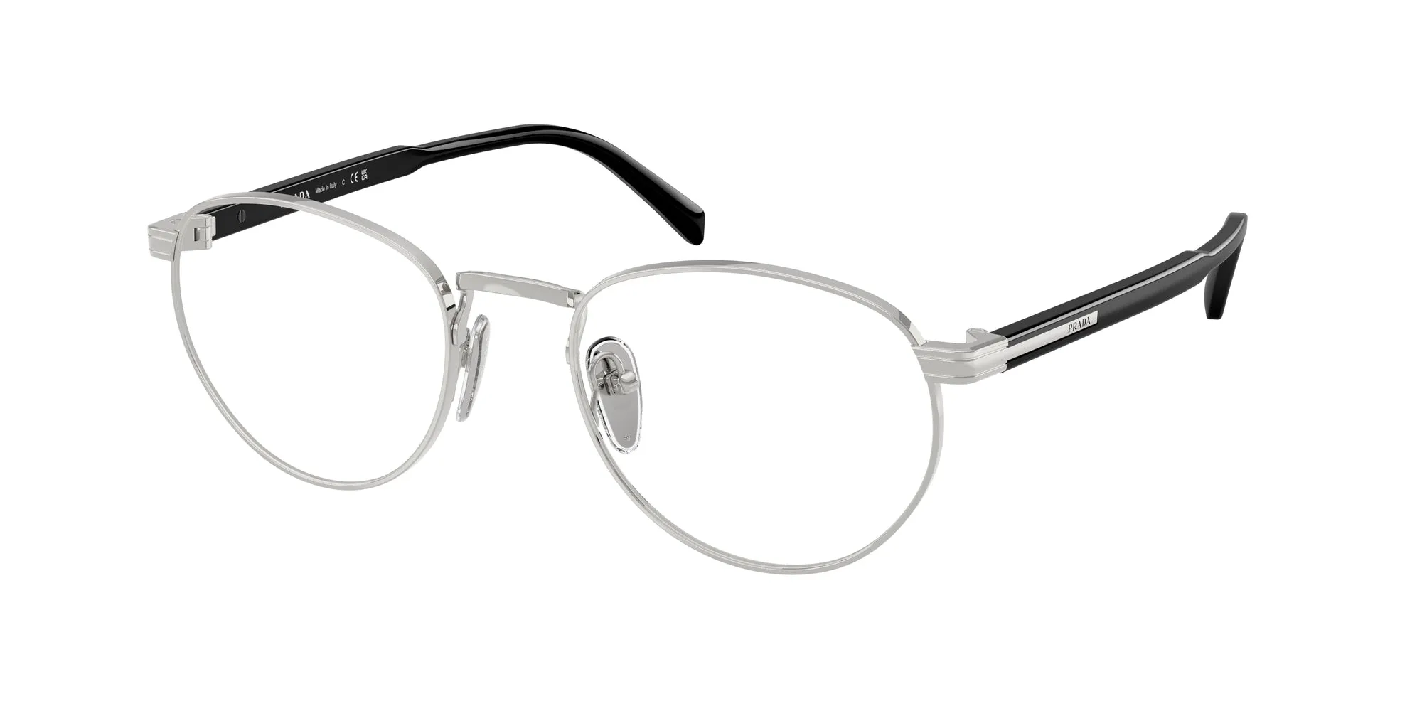 Prada PR B52V 1BC1O1 Montature da vista Metallo Argento Pantos Normale - immagine 1