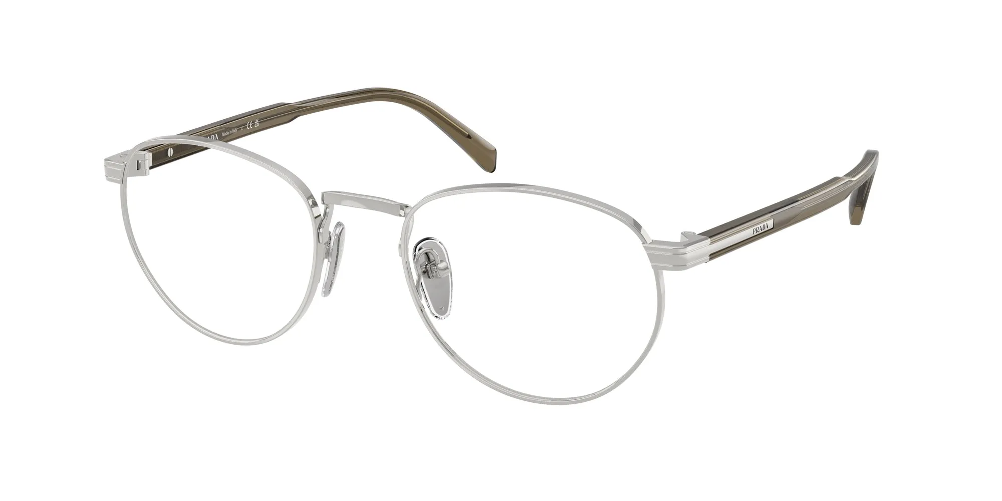 Prada PR B52V 11U1O1 Montature da vista Metallo Argento Pantos Normale - immagine 1