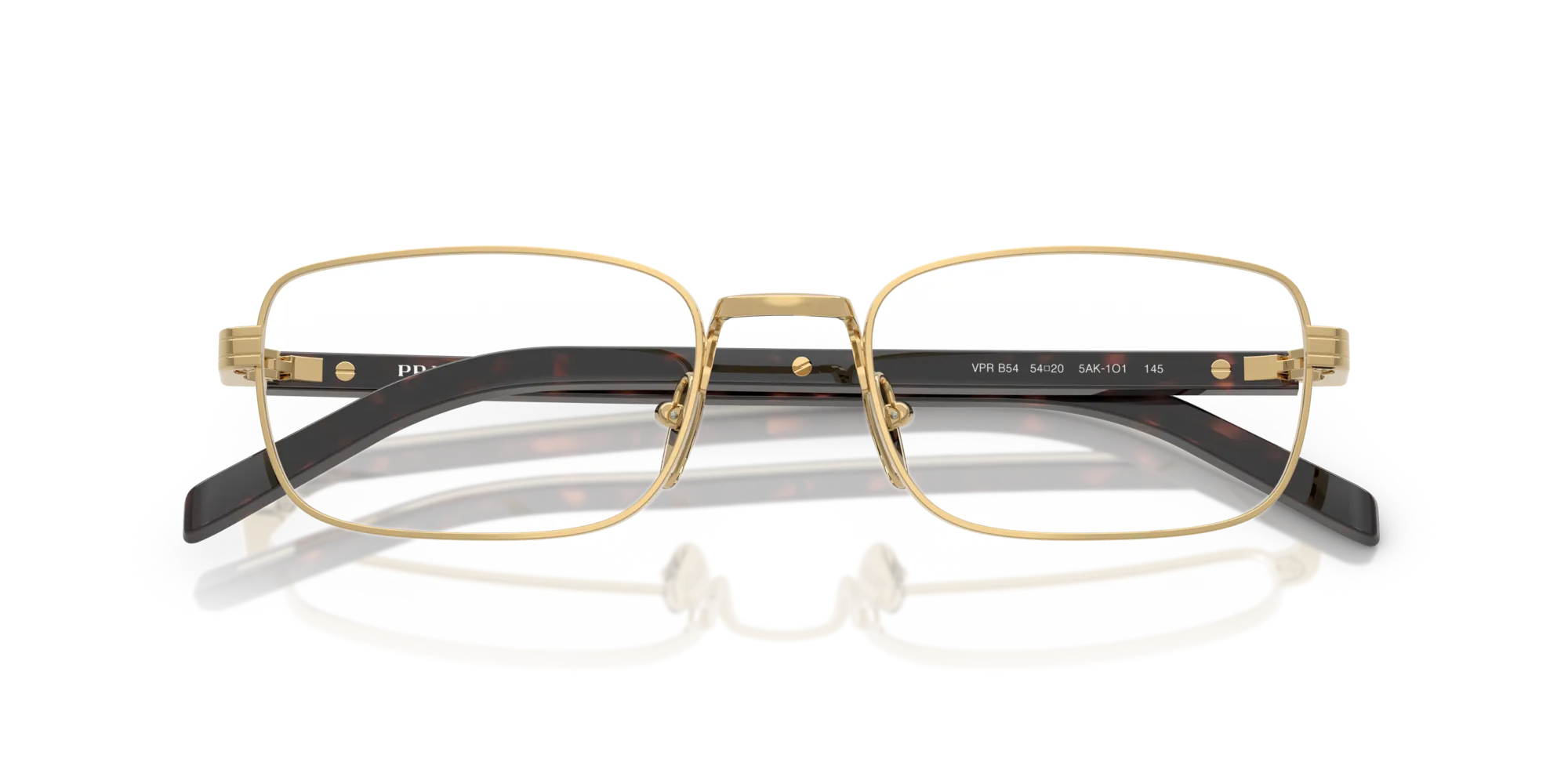 Prada PR B54V 5AK1O1 Montature da vista Metallo Oro Squadrata Normale - immagine 2
