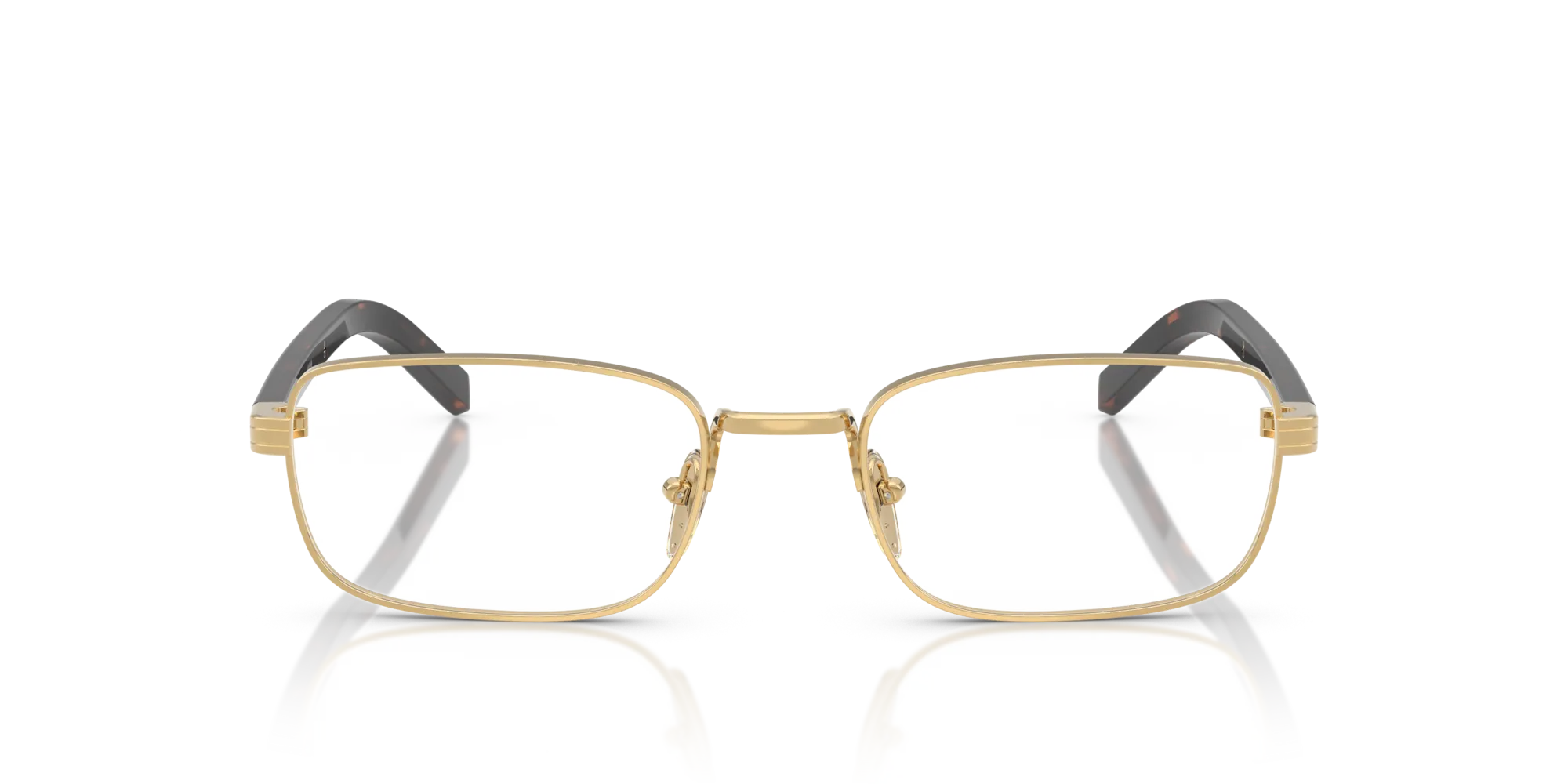 Prada PR B54V 5AK1O1 Montature da vista Metallo Oro Squadrata Normale - immagine 3