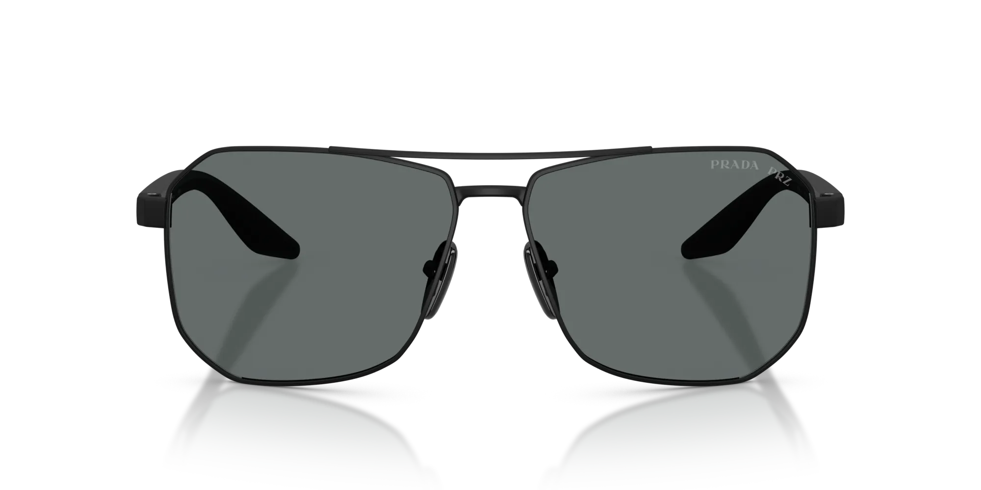 Prada Linea Rossa PS A53S DG05Z1 Occhiali da sole Metallo Nero Grigio Pilot Polarizzata - immagine 3