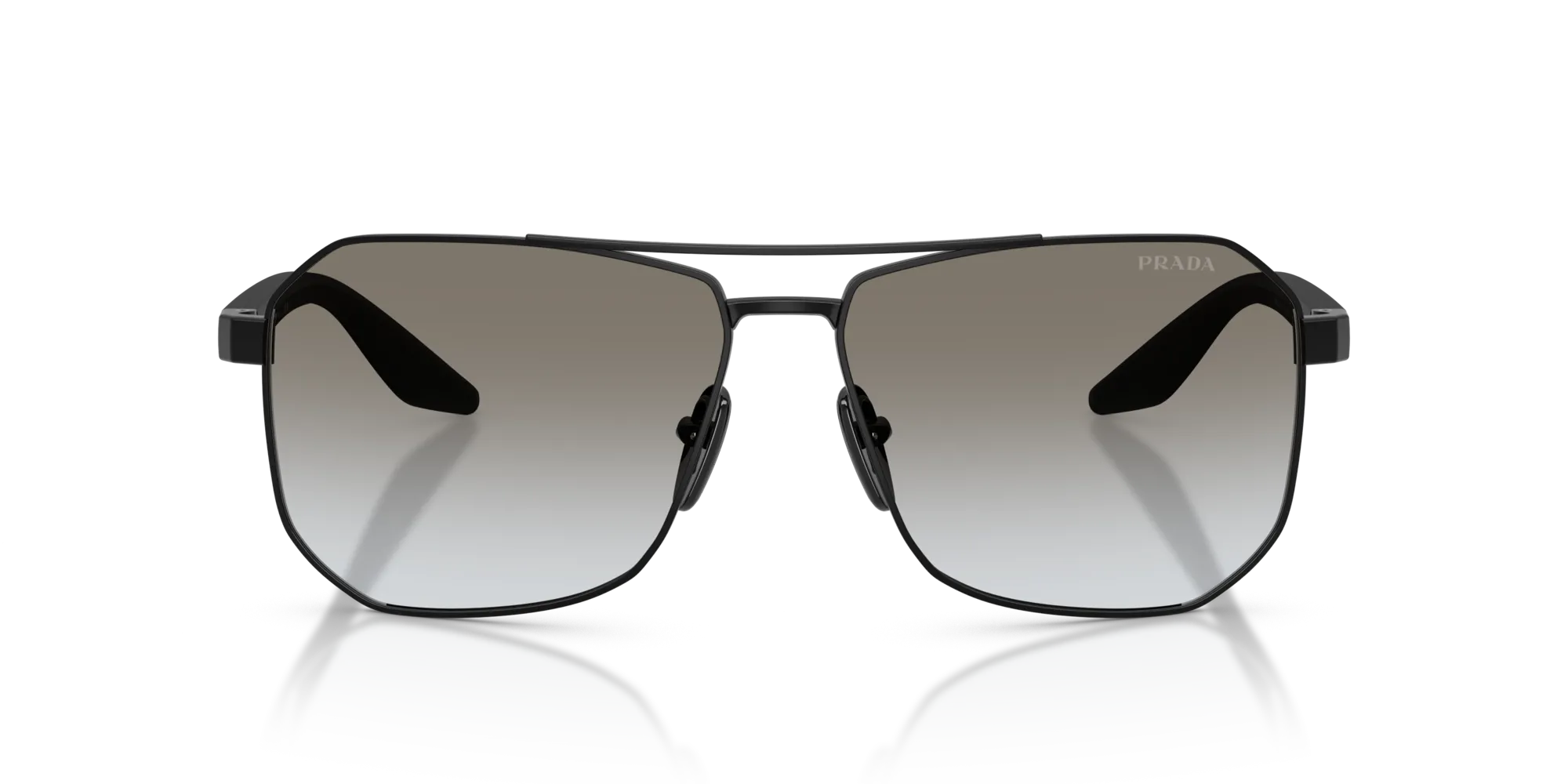 Prada Linea Rossa PS A53S 1BO5O0 Occhiali da sole Metallo Nero Grigio Pilot Normale Sfumato - immagine 3