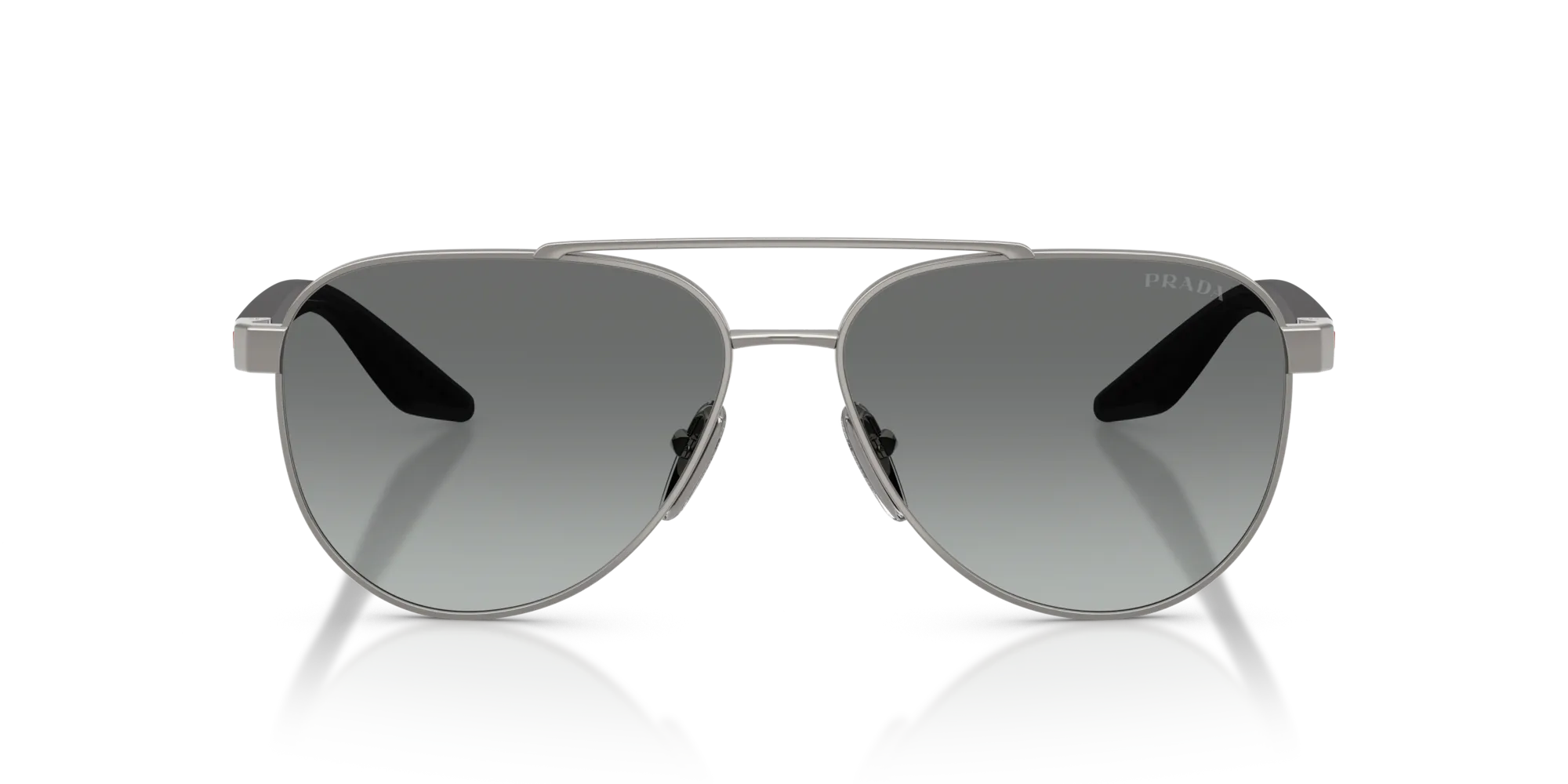 Prada Linea Rossa PS A52S 5AV3M1 Occhiali da sole Metallo Grigio Grigio Pilot Normale Sfumato - immagine 3