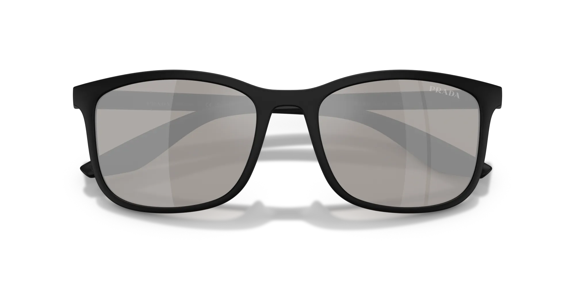 Prada Linea Rossa PS A08S 1BO2B0 Occhiali da sole Iniettato Nero Grigio Pillow Specchiate - immagine 2