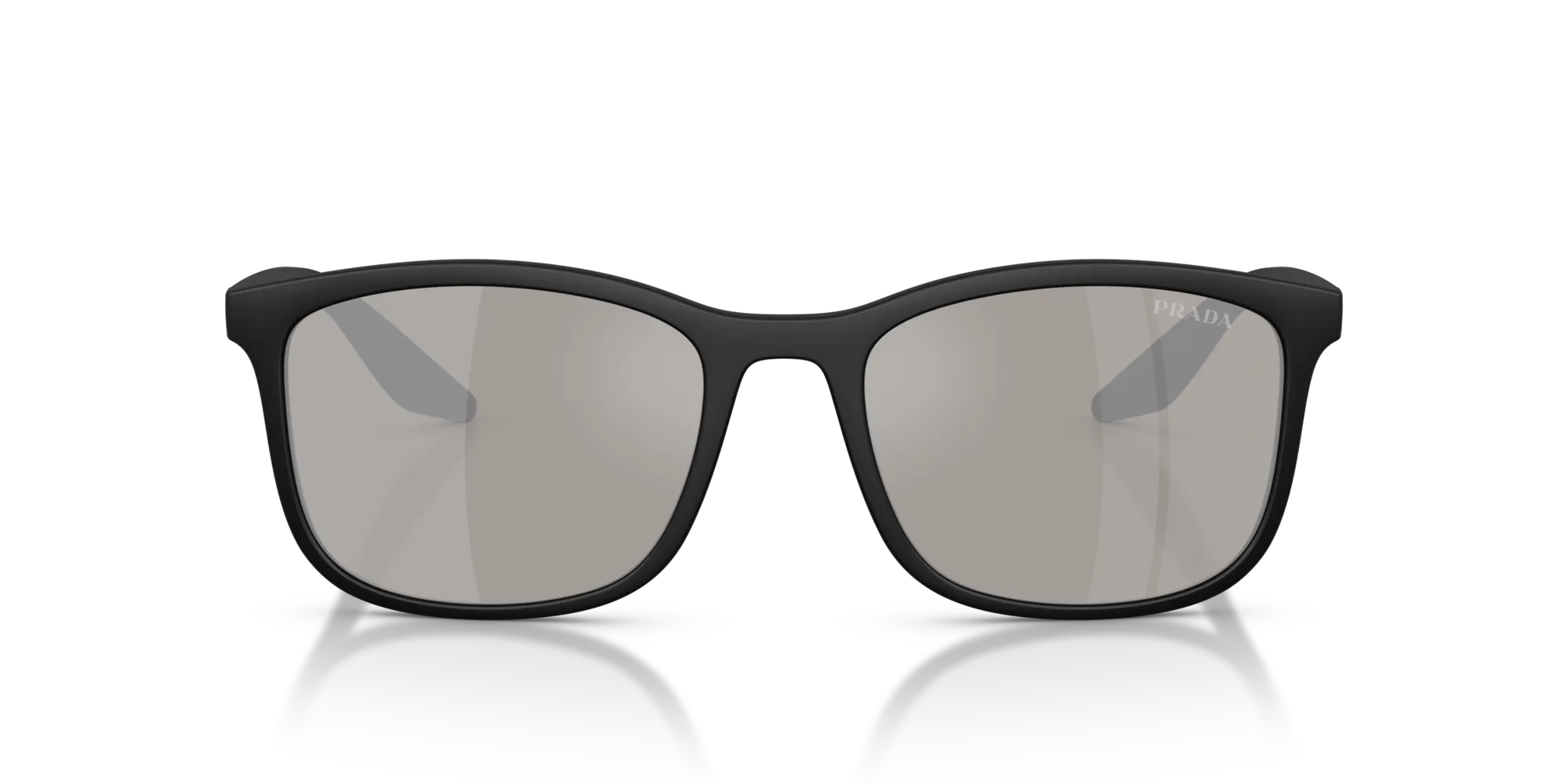 Prada Linea Rossa PS A08S 1BO2B0 Occhiali da sole Iniettato Nero Grigio Pillow Specchiate - immagine 3