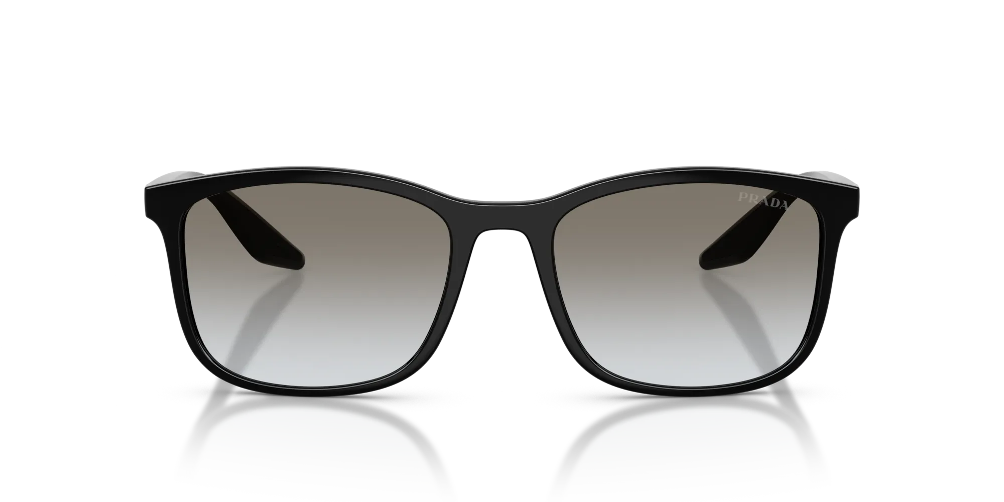 Prada Linea Rossa PS A08S 1AB0A7 Occhiali da sole Iniettato Nero Grigio Pillow Normale Sfumato - immagine 3