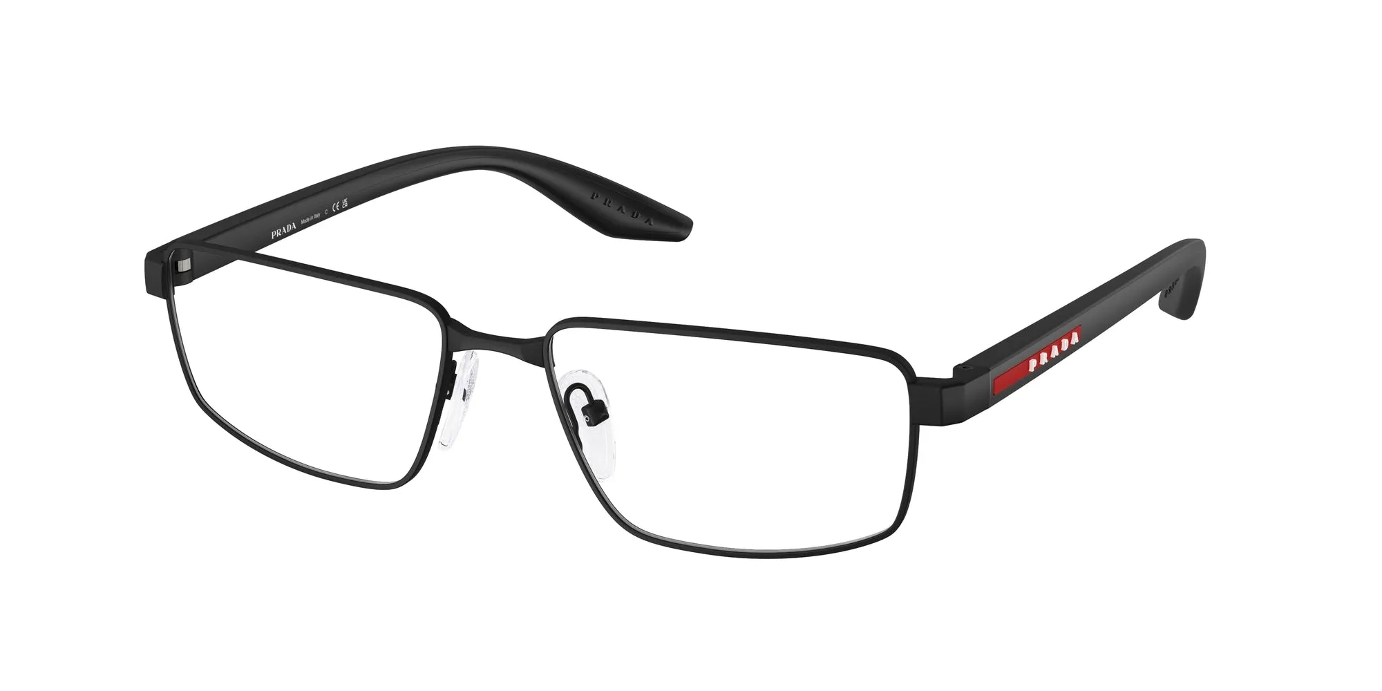 Prada Linea Rossa PS 52RV DG01O1 Montature da vista Metallo Nero Squadrata Normale - immagine 2
