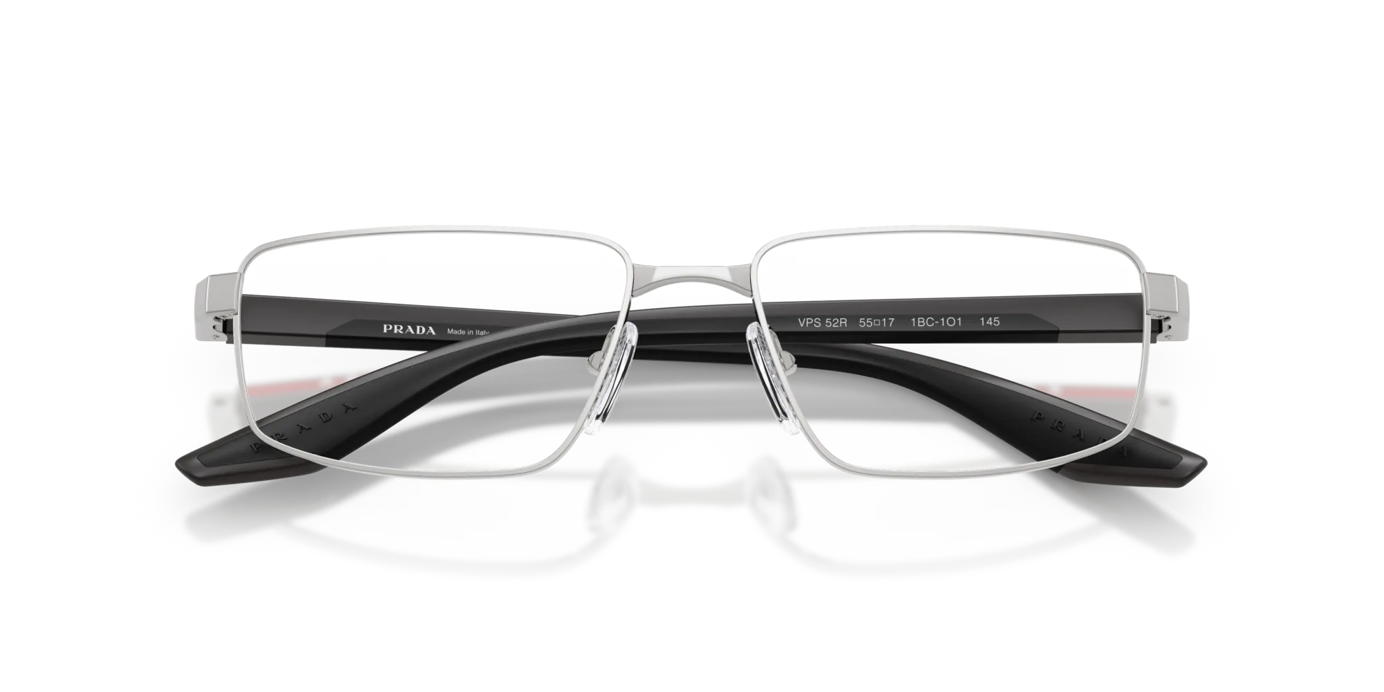 Prada Linea Rossa PS 52RV 1BC1O1 Montature da vista Metallo Argento Squadrata Normale - immagine 4