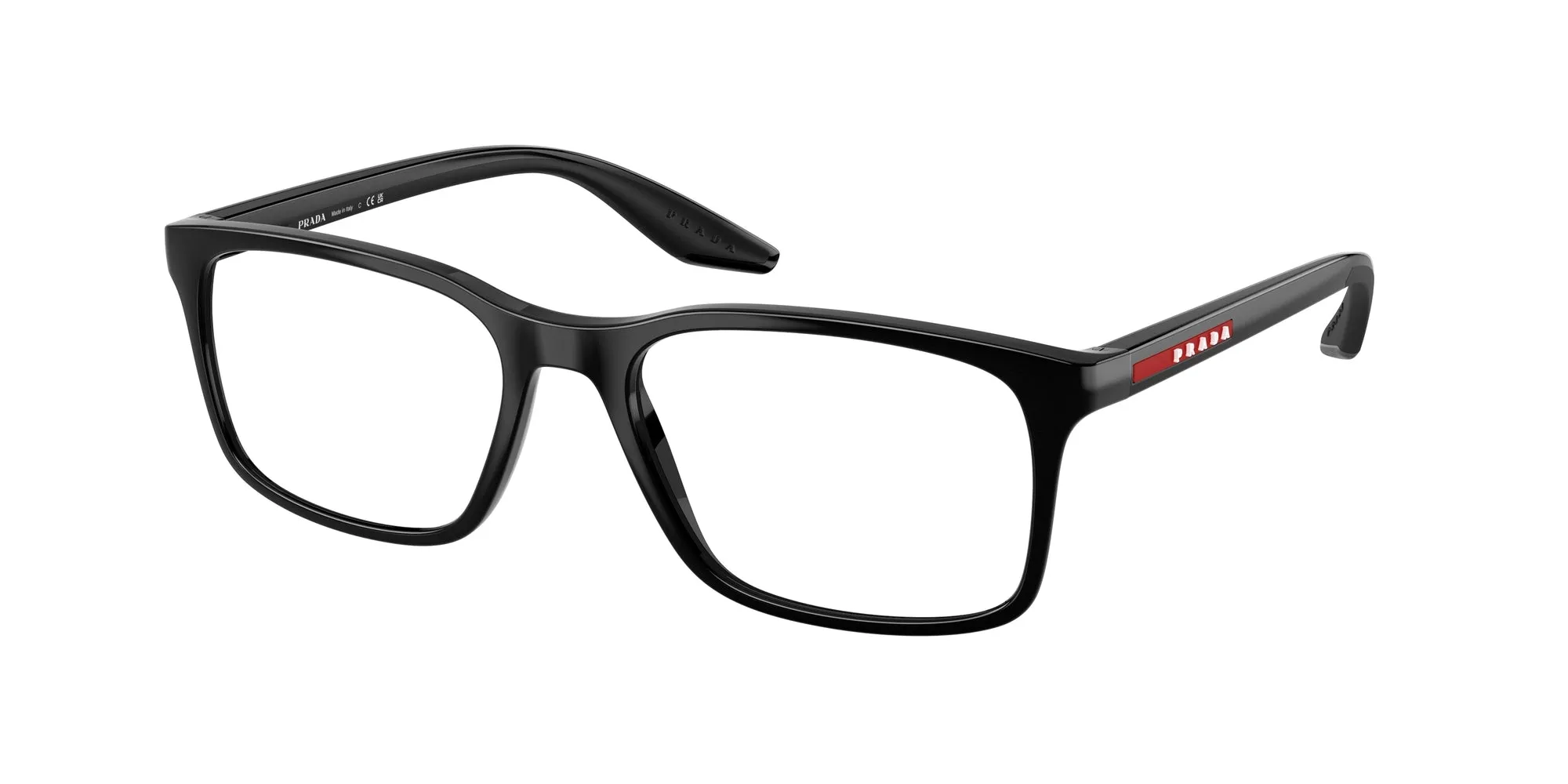 Prada Linea Rossa PS 08RV 1AB1O1 Montature da vista Iniettato Nero Pillow Normale - immagine 1