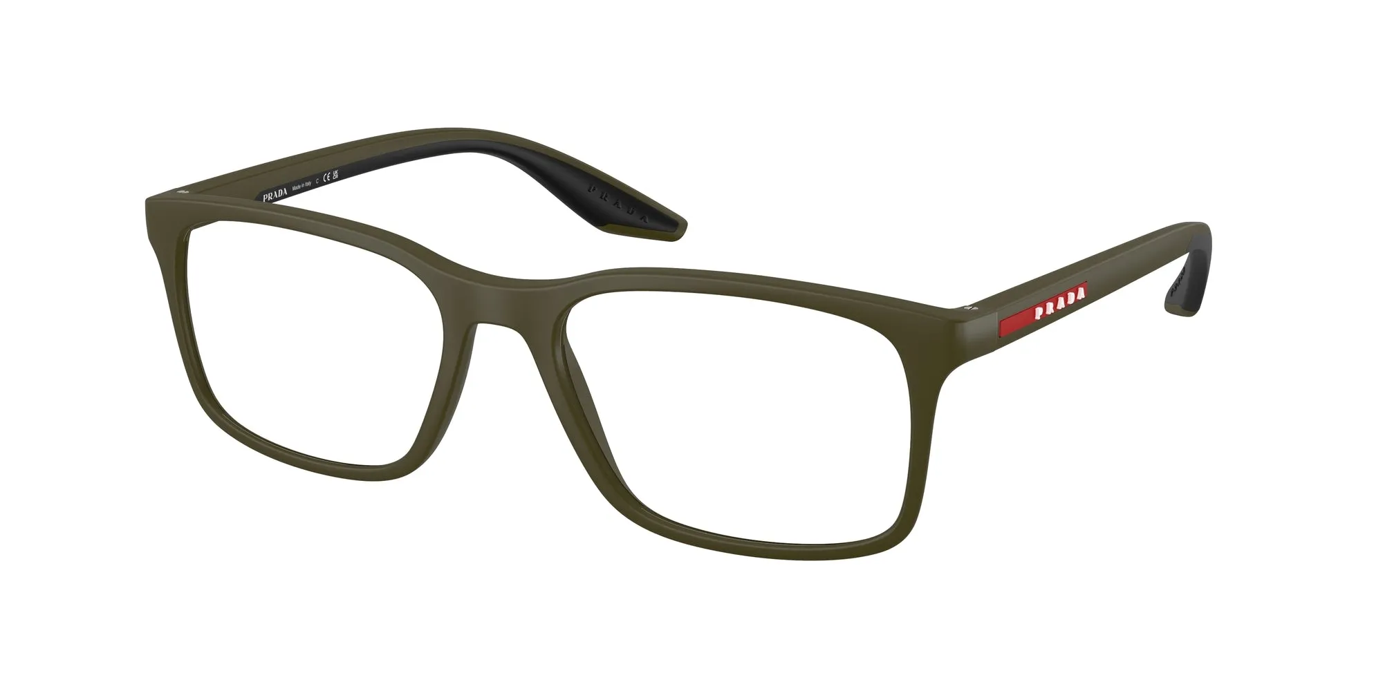 Prada Linea Rossa PS 08RV 15X1O1 Montature da vista Iniettato Verde Trasparente Pillow Normale - immagine 1
