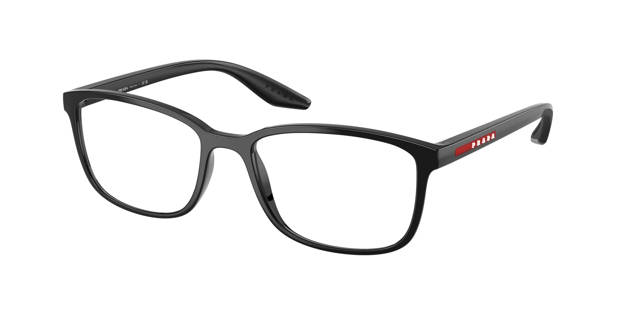 Prada Linea Rossa PS 07RV 1AB1O1 Montature da vista Iniettato Nero Pillow Normale - immagine 1