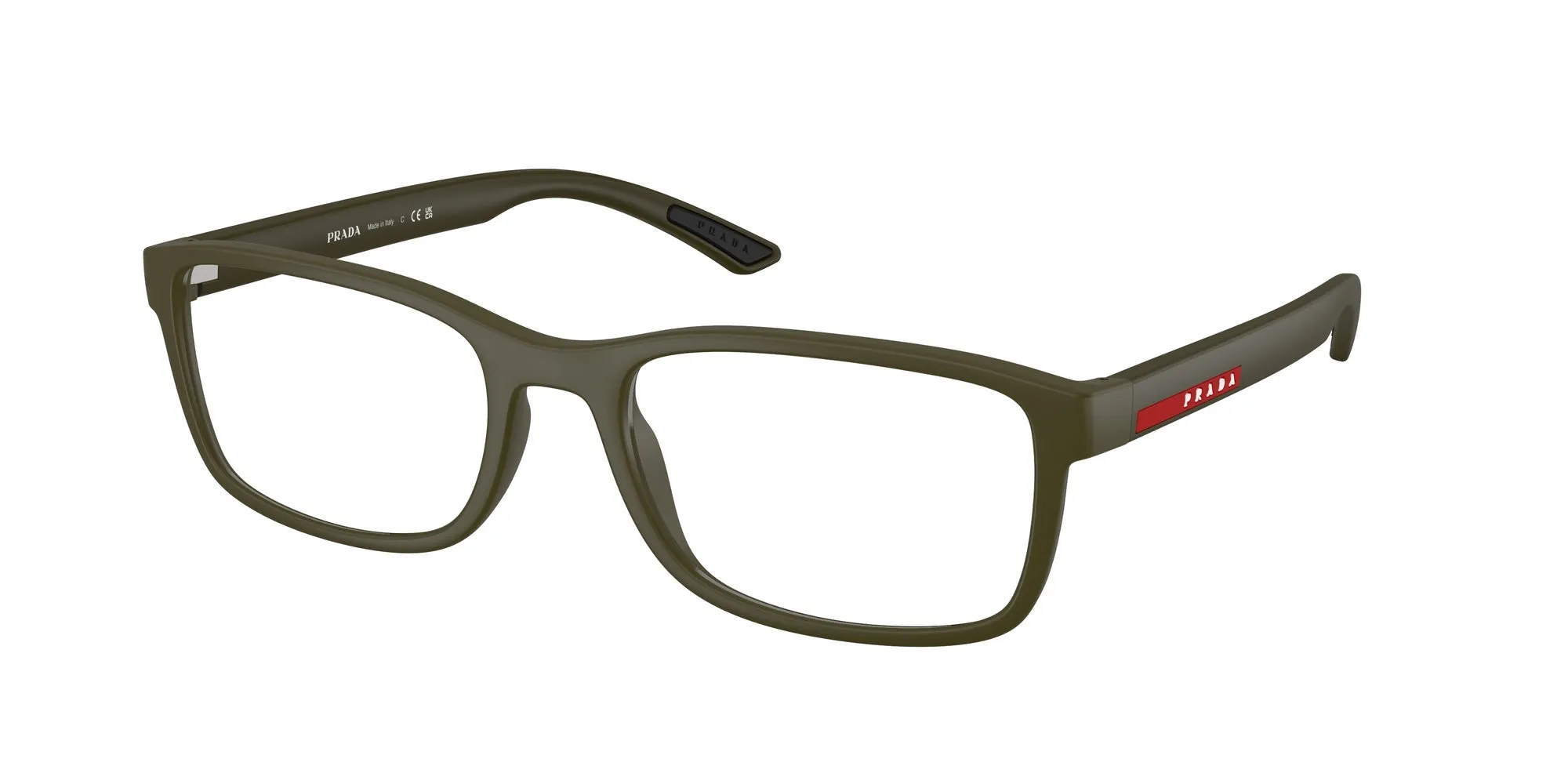 Prada Linea Rossa PS 06RV 15X1O1 Montature da vista Iniettato Verde Pillow Normale - immagine 1