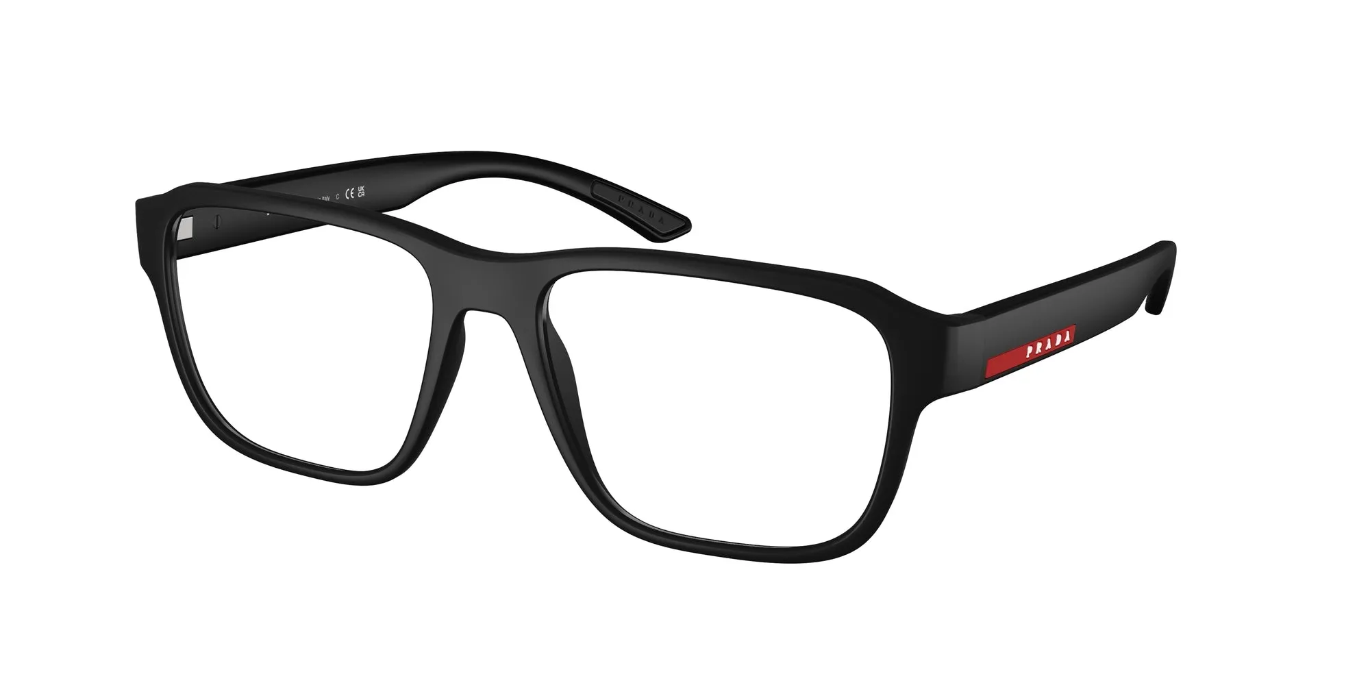Prada Linea Rossa PS 05RV DG01O1 Montature da vista Iniettato Nero Geometrica Normale - immagine 1