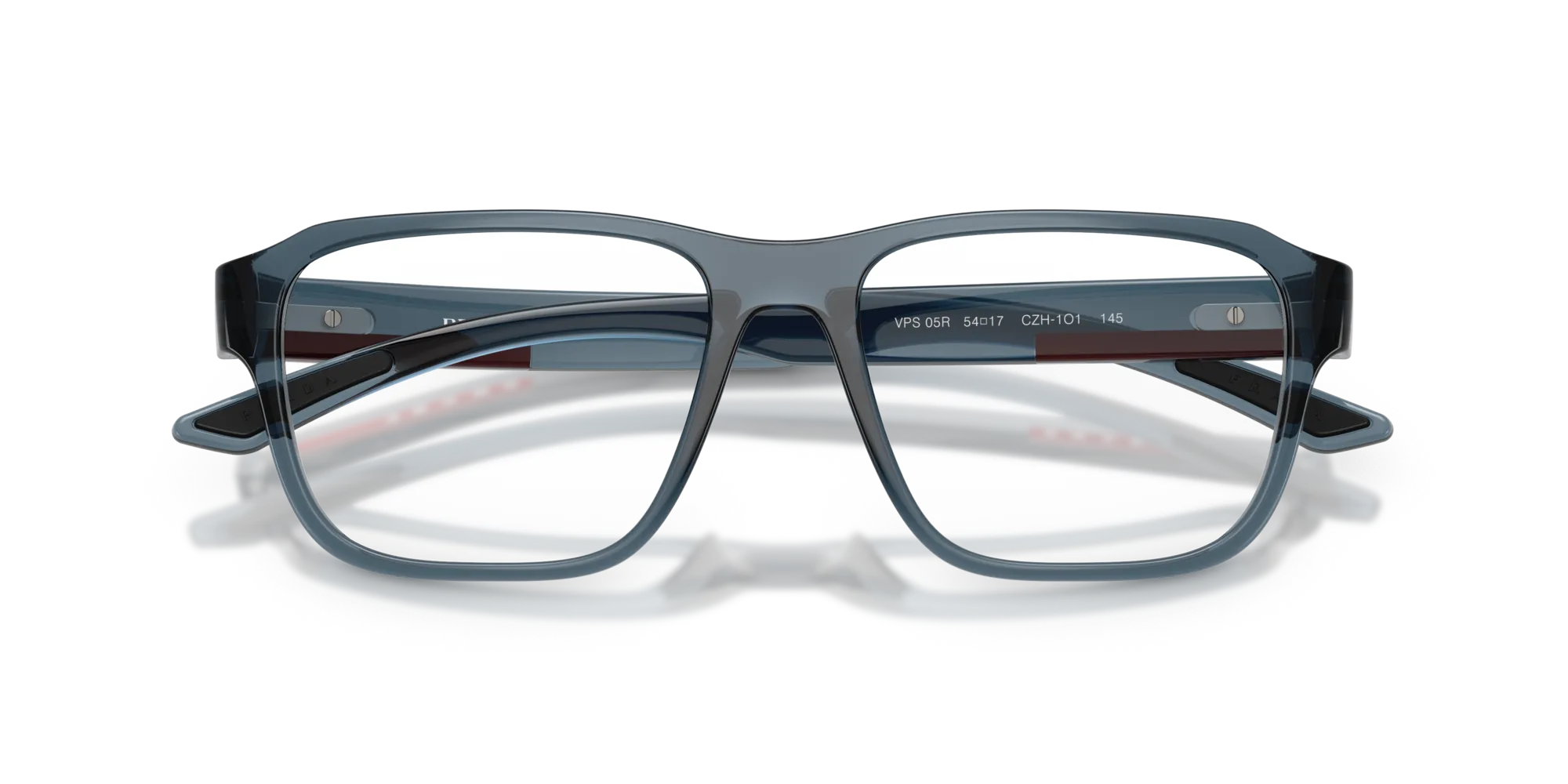 Prada Linea Rossa PS 05RV CZH1O1 Montature da vista Iniettato Blu Geometrica Normale - immagine 2