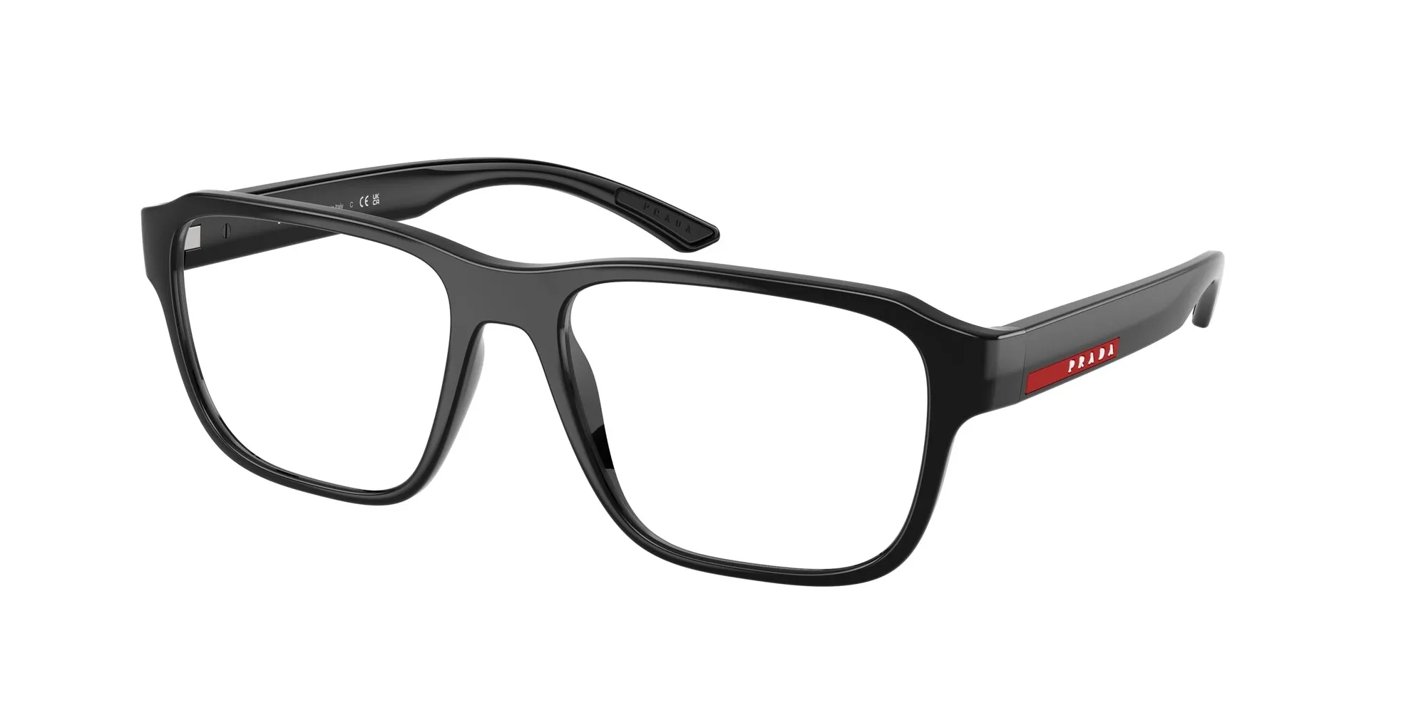 Prada Linea Rossa PS 05RV 1AB1O1 Montature da vista Iniettato Nero Geometrica Normale - immagine 1
