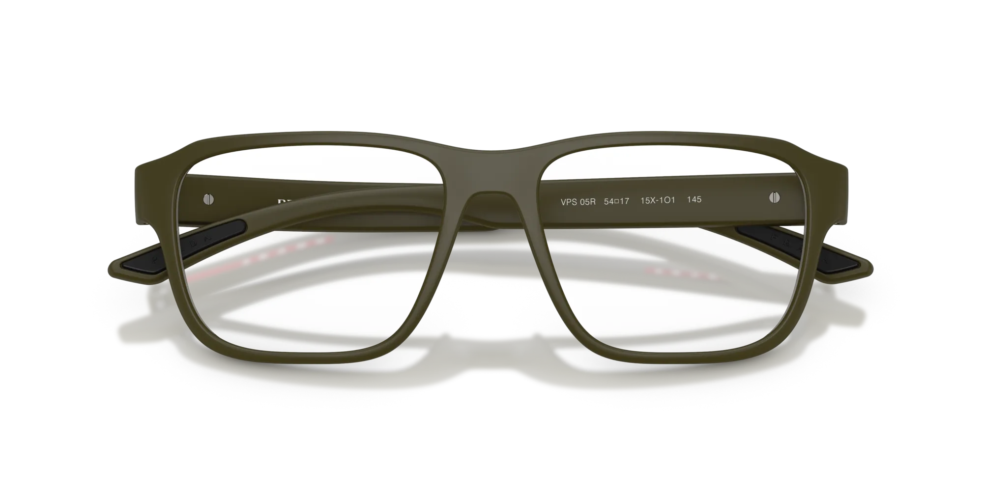 Prada Linea Rossa PS 05RV 15X1O1 Montature da vista Iniettato Verde Geometrica Normale - immagine 2