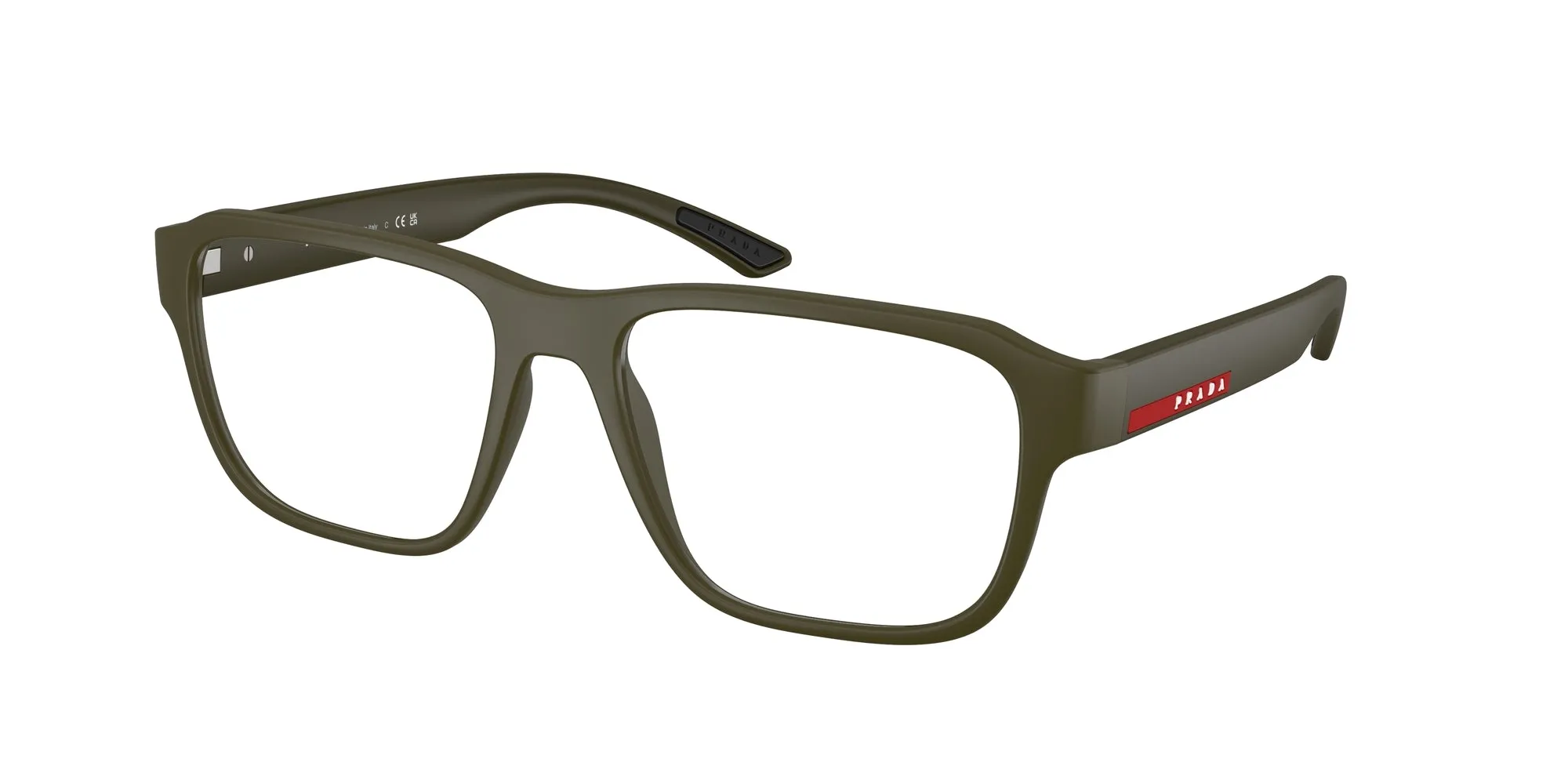 Prada Linea Rossa PS 05RV 15X1O1 Montature da vista Iniettato Verde Trasparente Geometrica Normale - immagine 1
