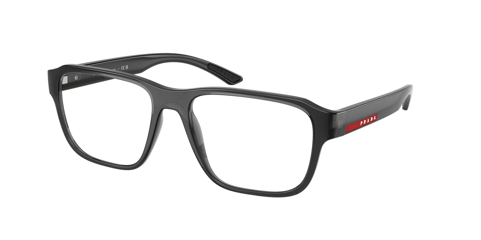 Prada Linea Rossa PS 05RV 01D1O1 Montature da vista Iniettato Grigio Trasparente Geometrica Normale - immagine 1