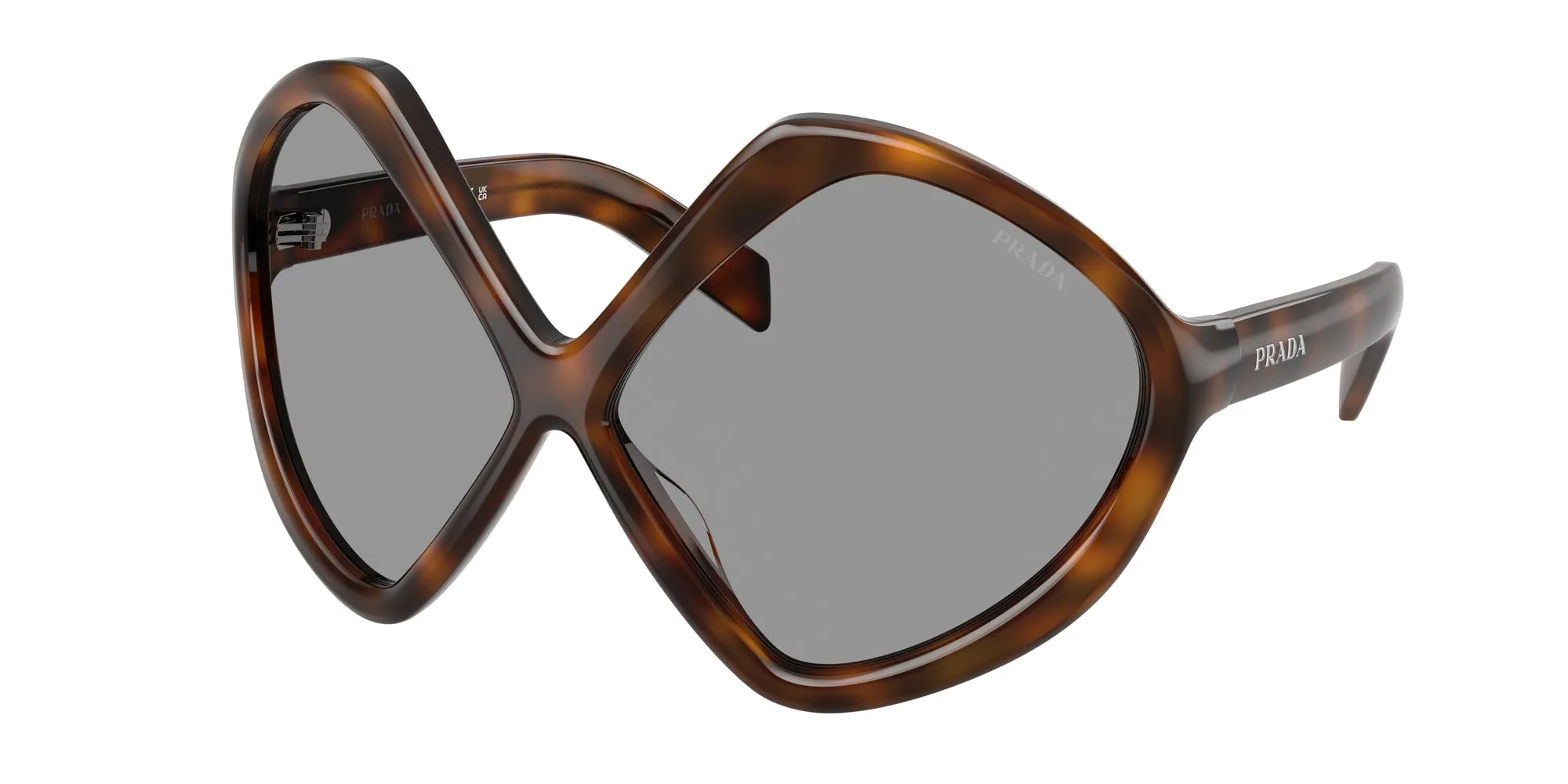 Prada PR B21S 20D50Q Occhiali da sole Acetato Havana Grigio Geometrica Normale - immagine 1