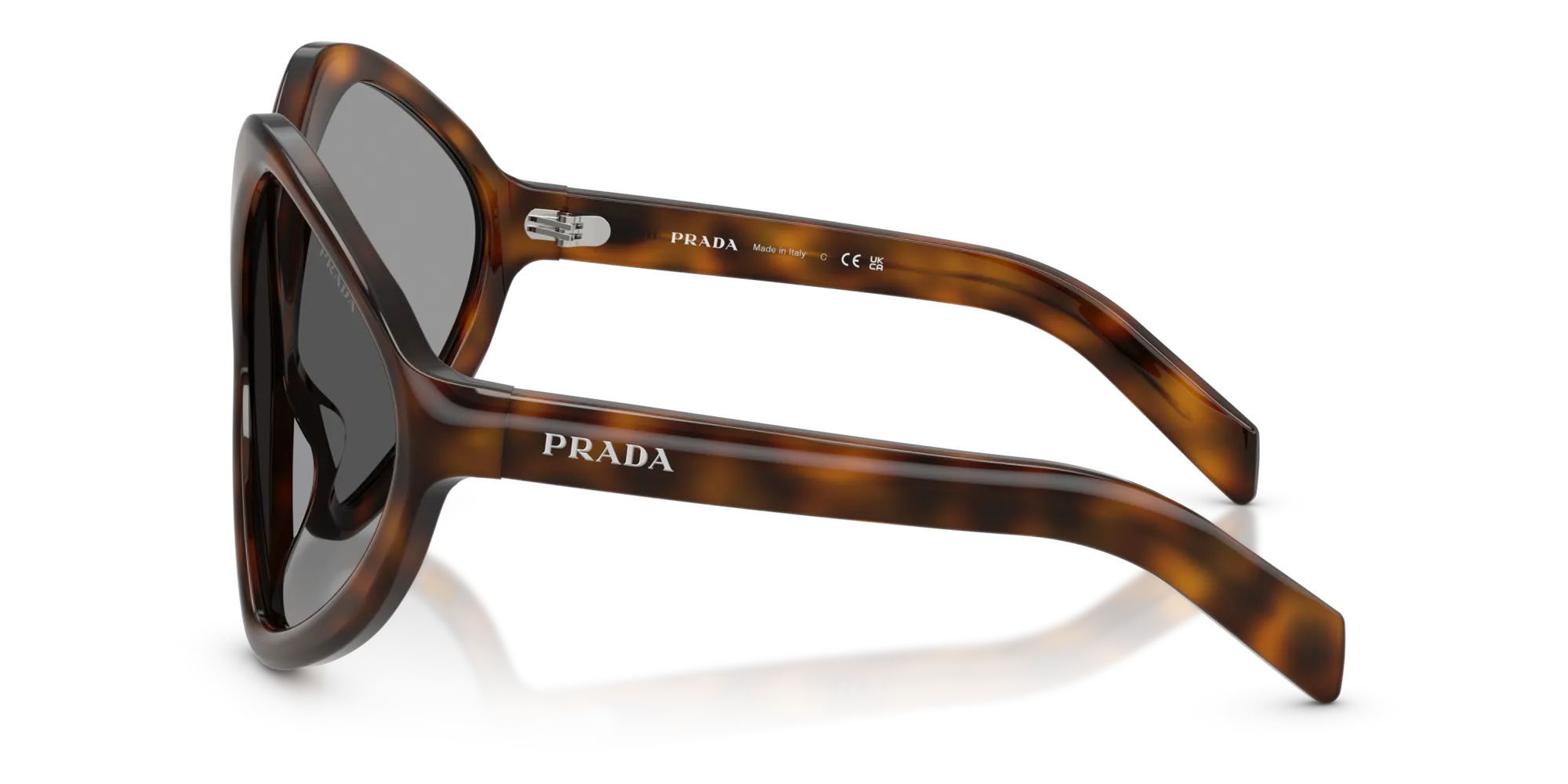 Prada PR B21S 20D50Q Occhiali da sole Acetato Havana Grigio Geometrica Normale - immagine 4