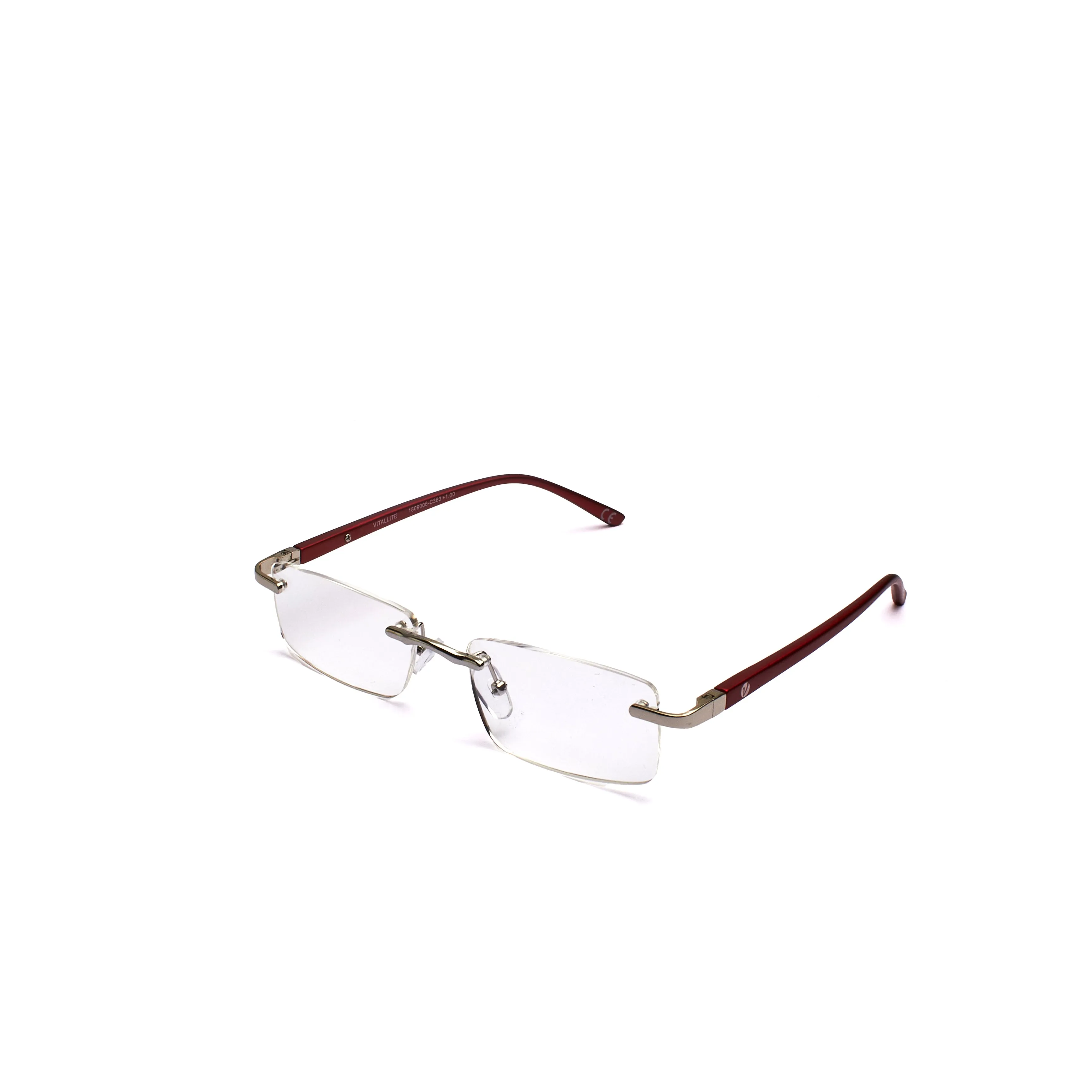 Vitallite Unisex MOD. 530 Occhiali da lettura Metallo Argento Squadrata - immagine 4